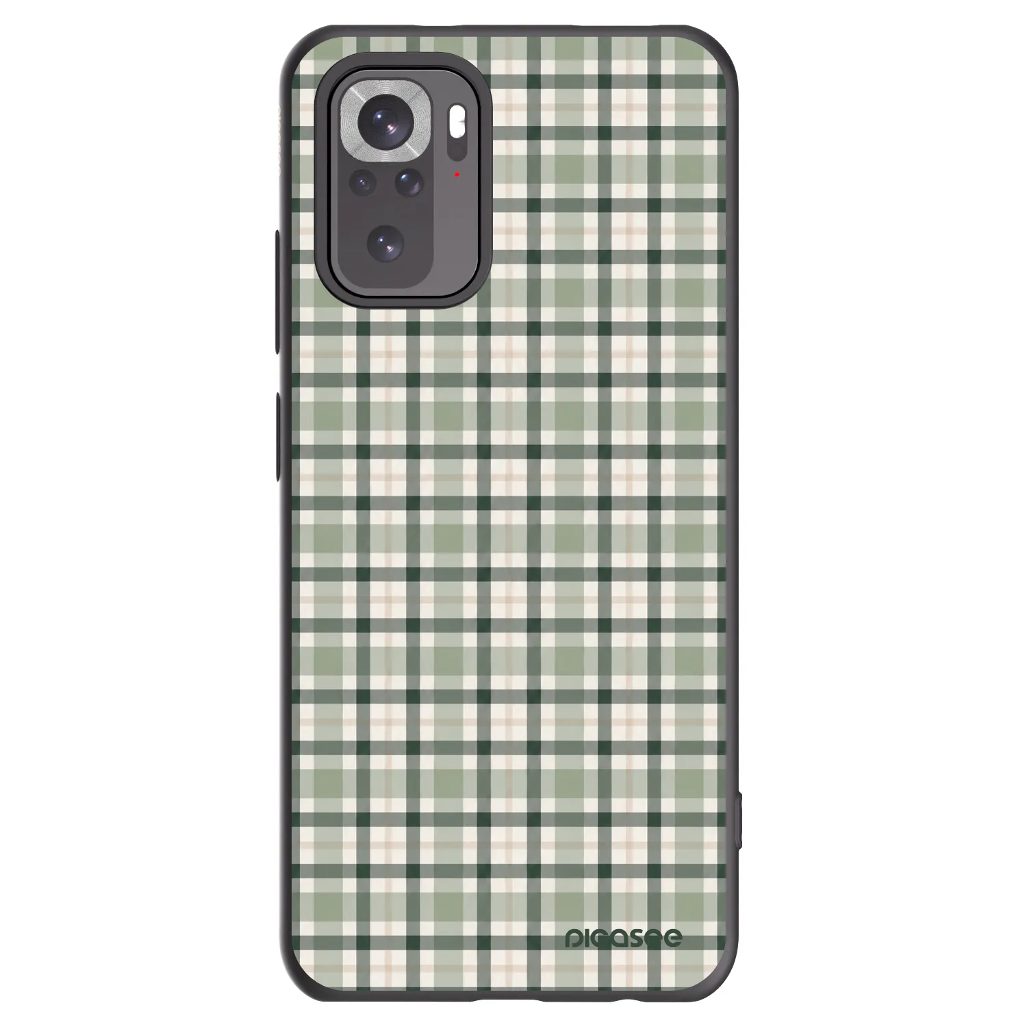 Picasee fekete szilikon tok az alábbi mobiltelefonokra Xiaomi Redmi Note 10 - Sage Tartan