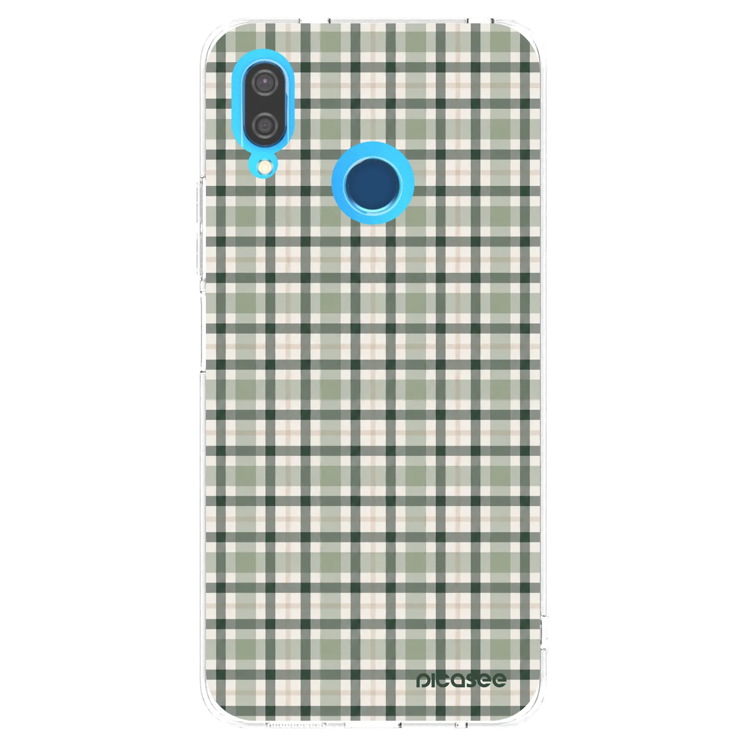 Picasee átlátszó szilikon tok az alábbi mobiltelefonokra Huawei P20 Lite - Sage Tartan