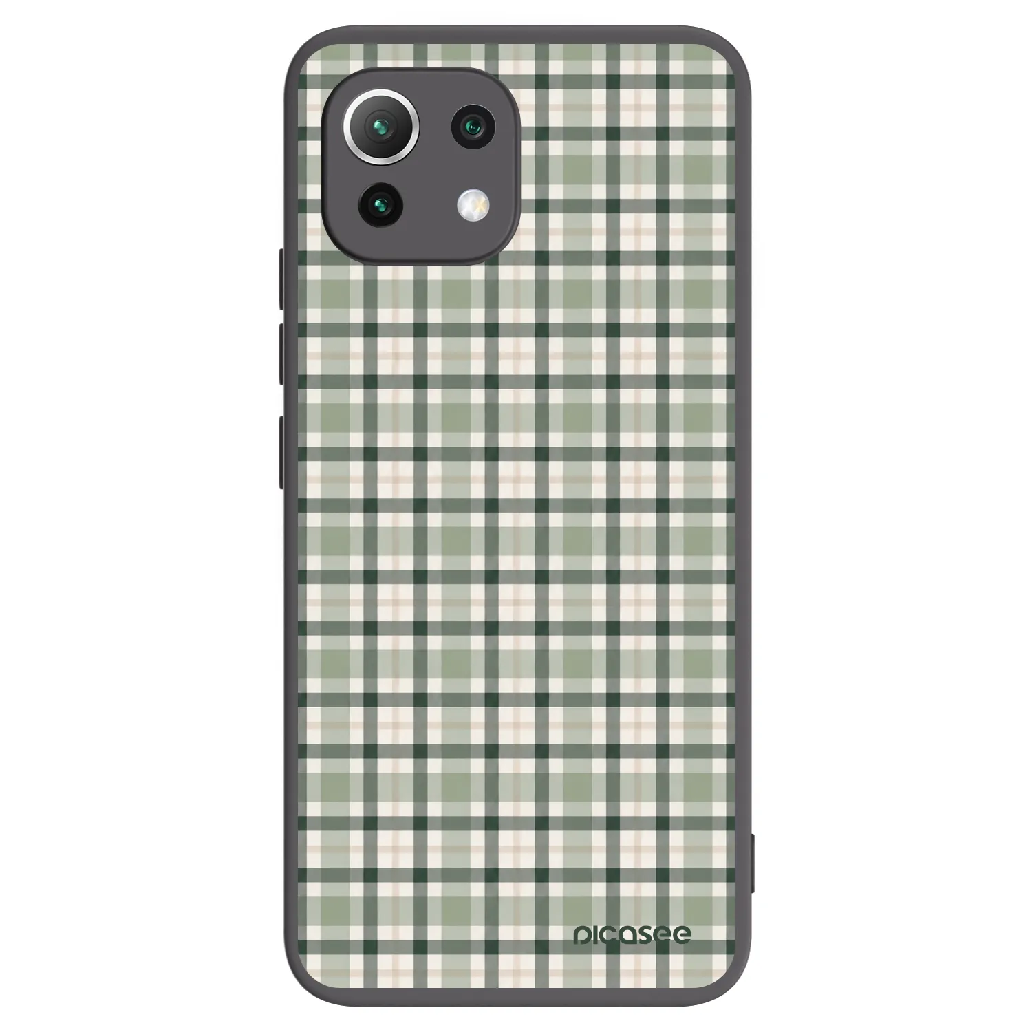 Picasee fekete szilikon tok az alábbi mobiltelefonokra Xiaomi Mi 11 Lite - Sage Tartan