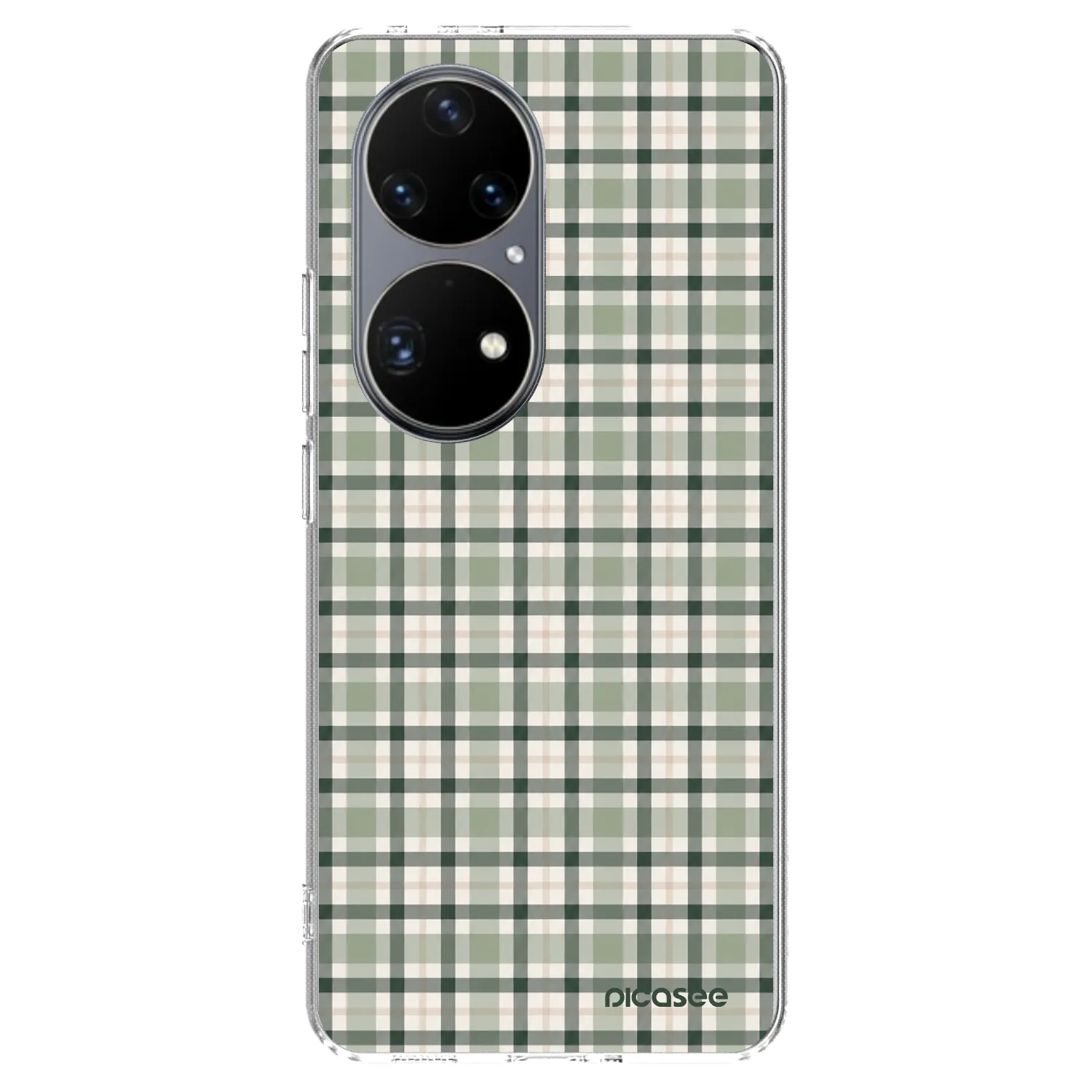Picasee átlátszó szilikon tok az alábbi mobiltelefonokra Huawei P50 - Sage Tartan