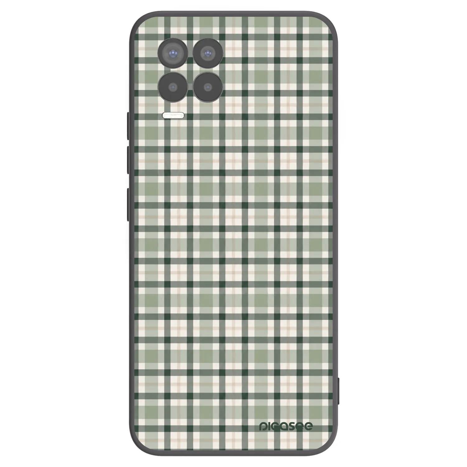 Picasee fekete szilikon tok az alábbi mobiltelefonokra Realme 8 4G - Sage Tartan