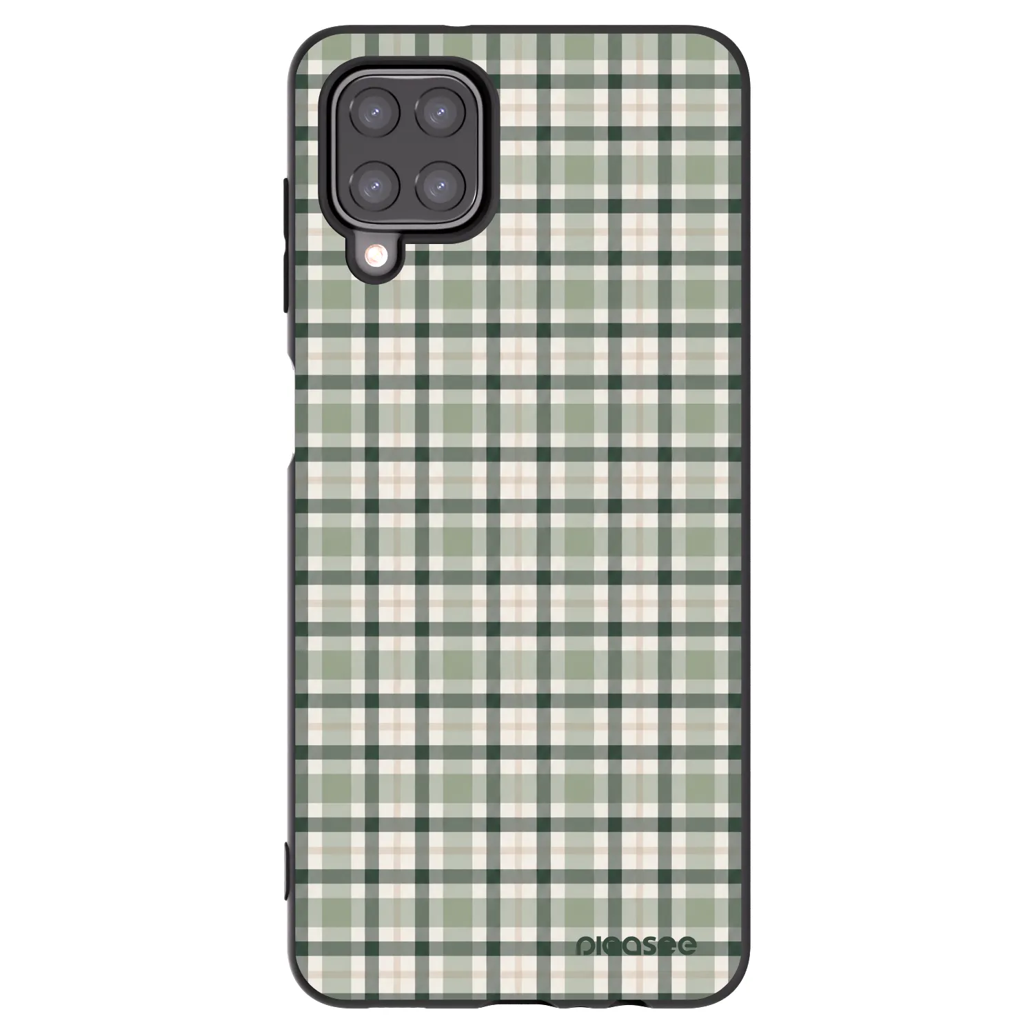 Picasee fekete szilikon tok az alábbi mobiltelefonokra Samsung Galaxy M12 M127F - Sage Tartan