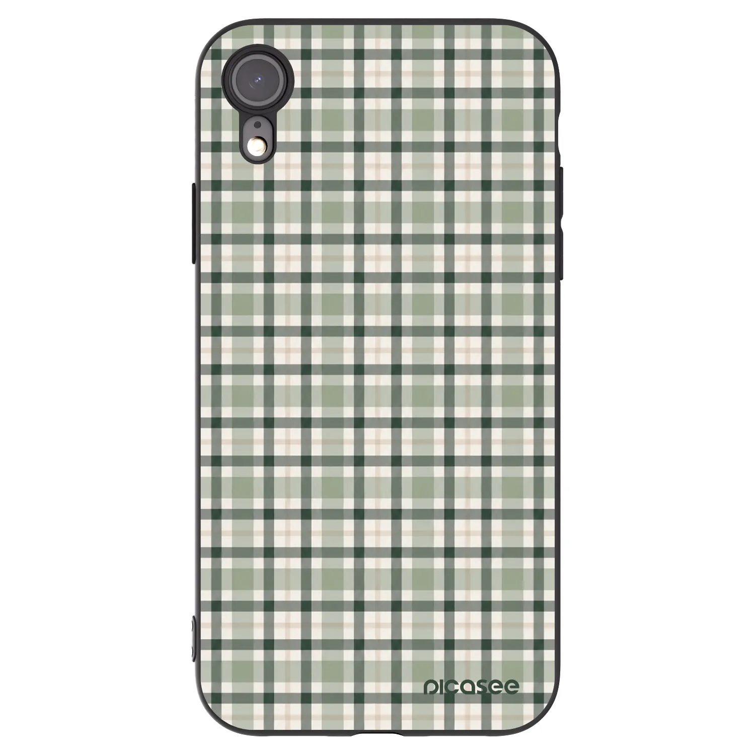 Picasee fekete szilikon tok az alábbi mobiltelefonokra Apple iPhone XR - Sage Tartan