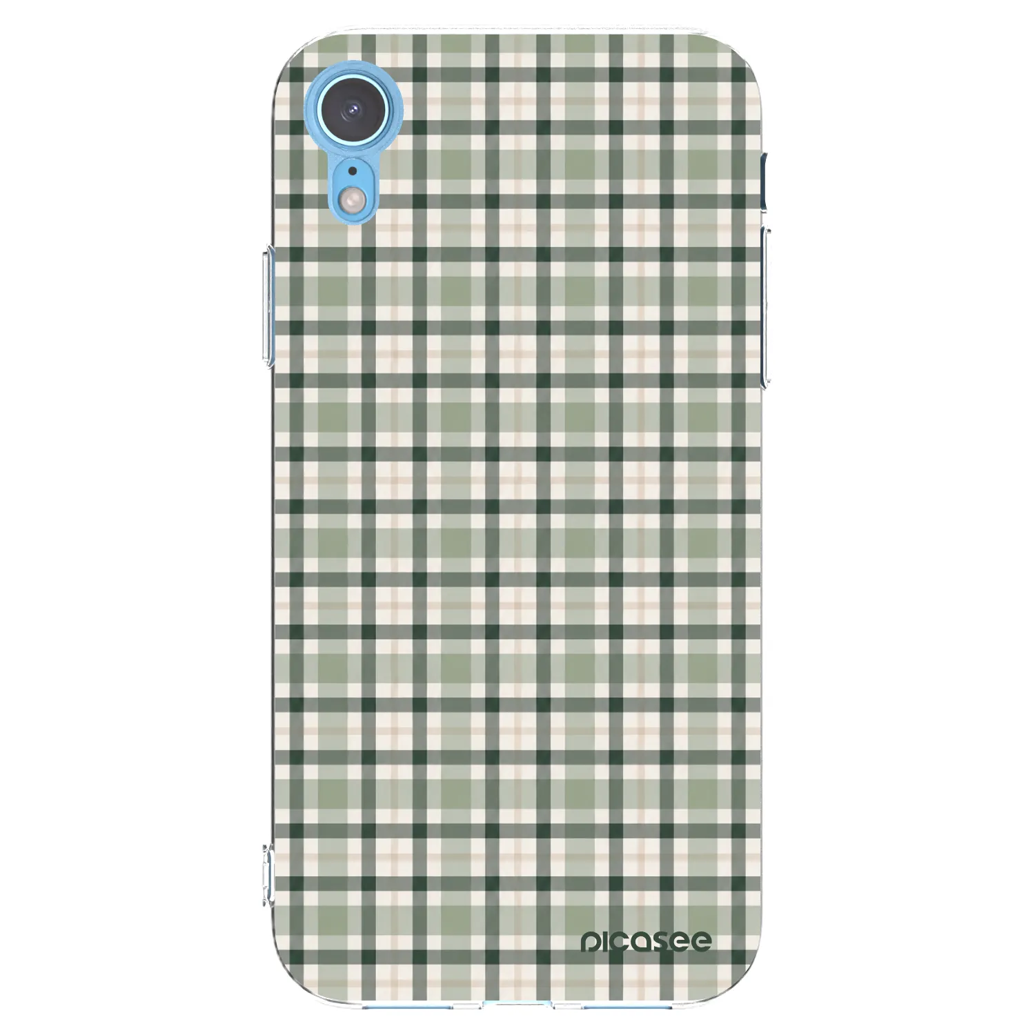 Picasee átlátszó szilikon tok az alábbi mobiltelefonokra Apple iPhone XR - Sage Tartan