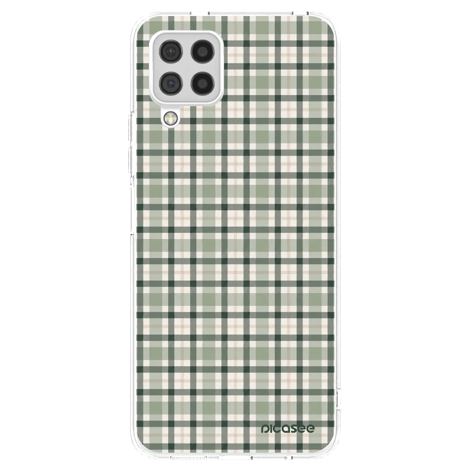 Picasee átlátszó szilikon tok az alábbi mobiltelefonokra Samsung Galaxy A22 A225F 4G - Sage Tartan