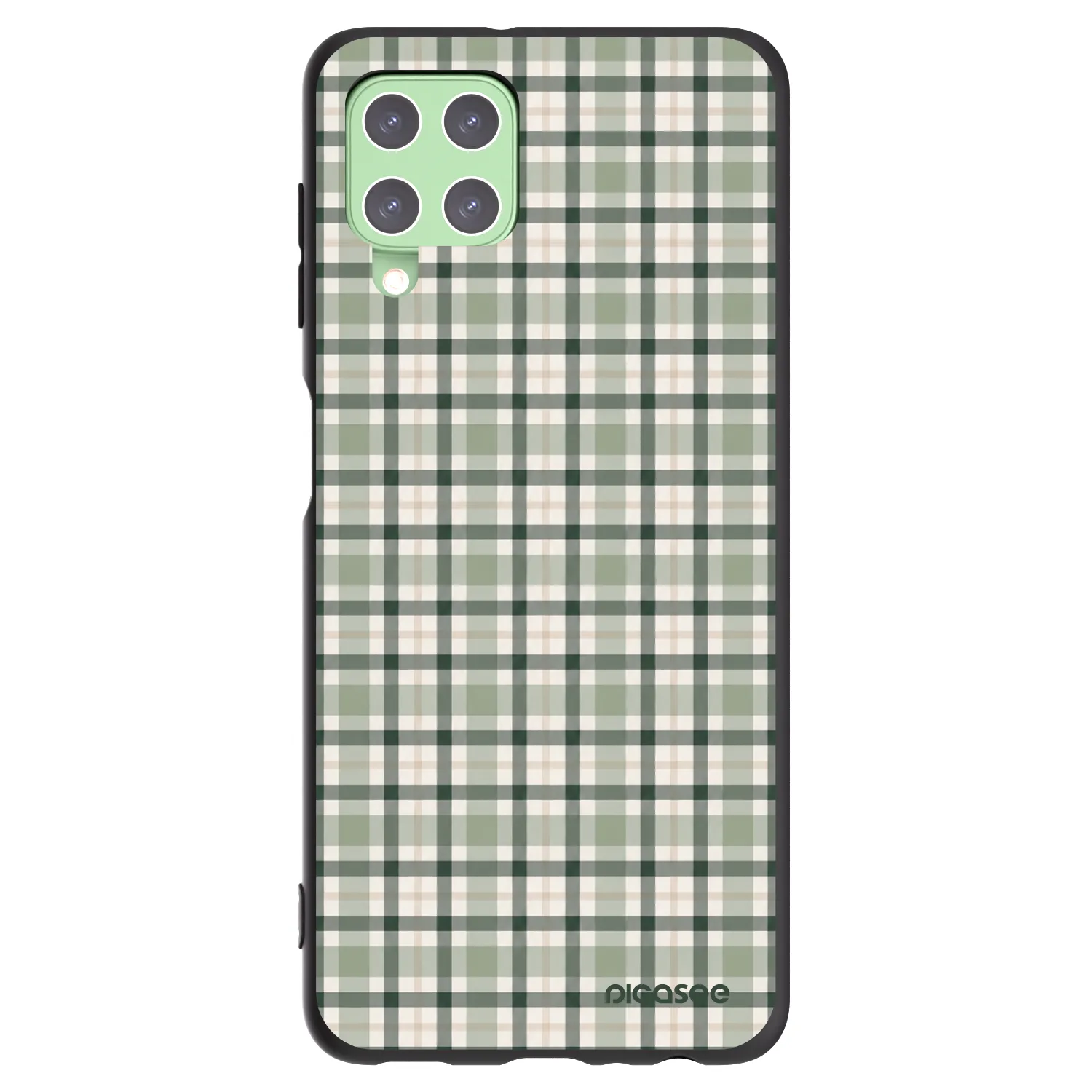Picasee fekete szilikon tok az alábbi mobiltelefonokra Samsung Galaxy A22 A225F 4G - Sage Tartan
