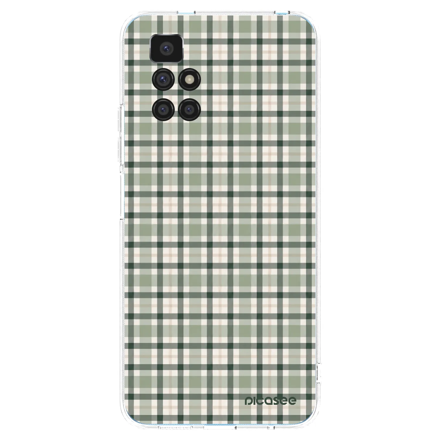 Picasee átlátszó szilikon tok az alábbi mobiltelefonokra Xiaomi Redmi 10 - Sage Tartan