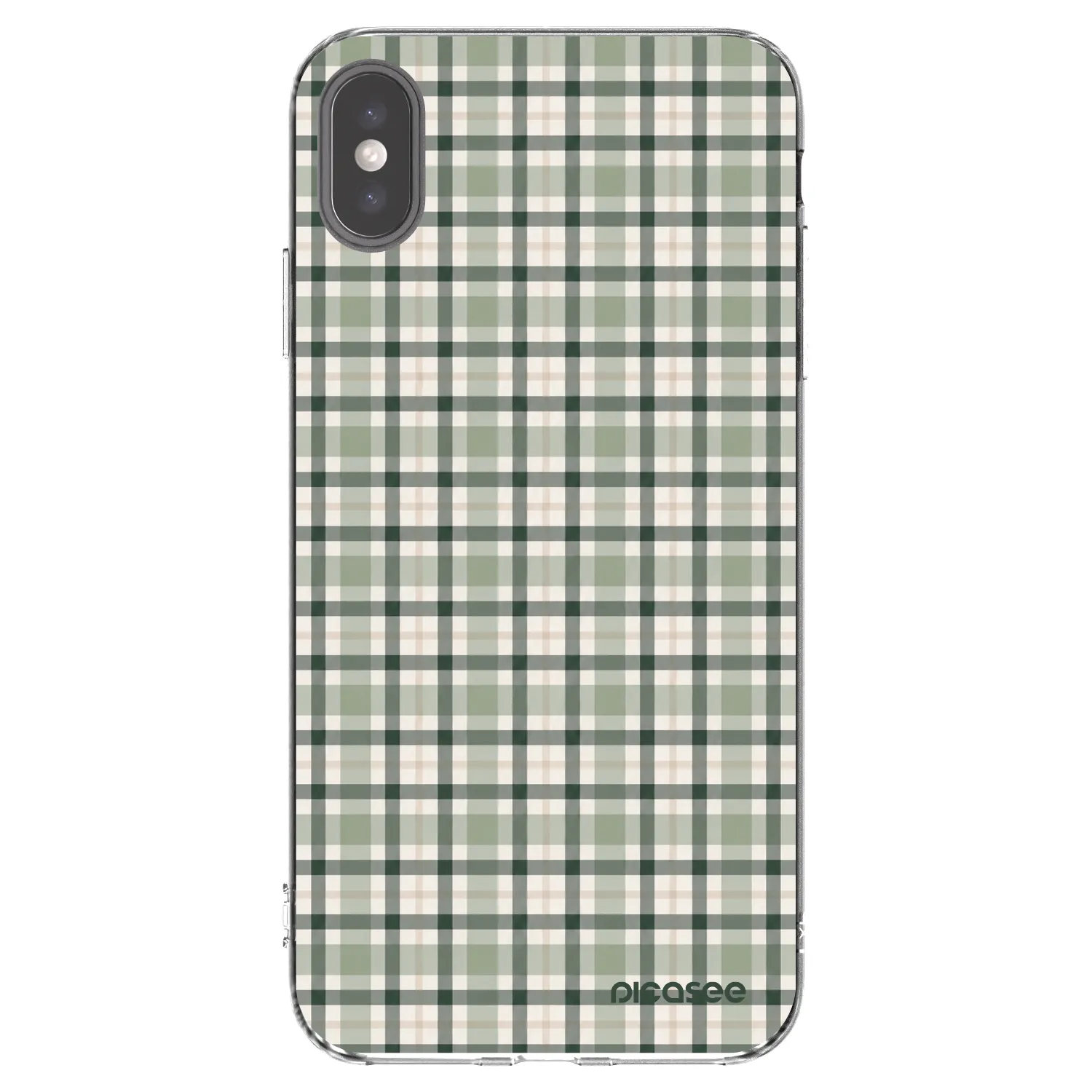 Picasee átlátszó szilikon tok az alábbi mobiltelefonokra Apple iPhone XS Max - Sage Tartan