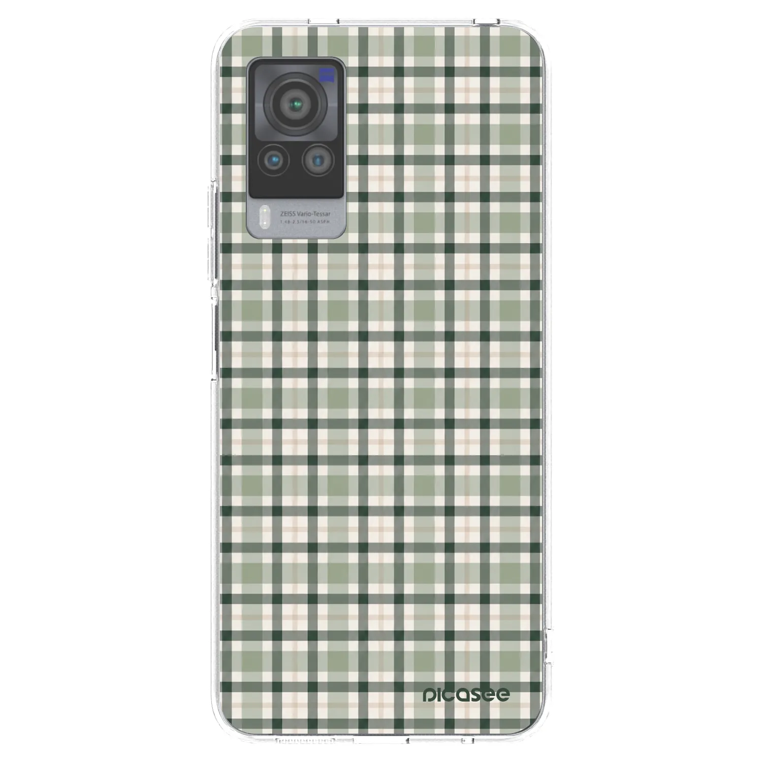 Picasee átlátszó szilikon tok az alábbi mobiltelefonokra Vivo X60 Pro 5G - Sage Tartan