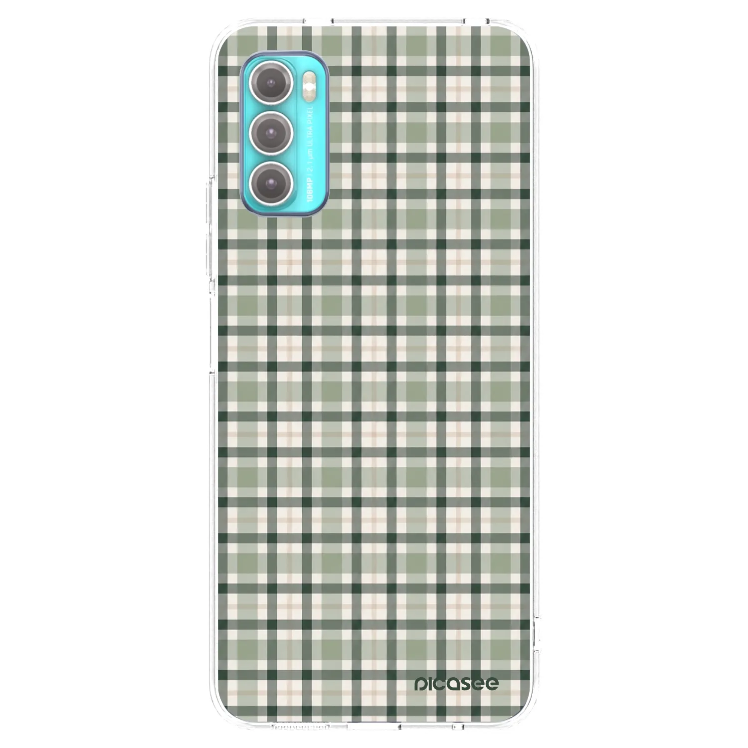 Picasee átlátszó szilikon tok az alábbi mobiltelefonokra Motorola Moto G60 - Sage Tartan