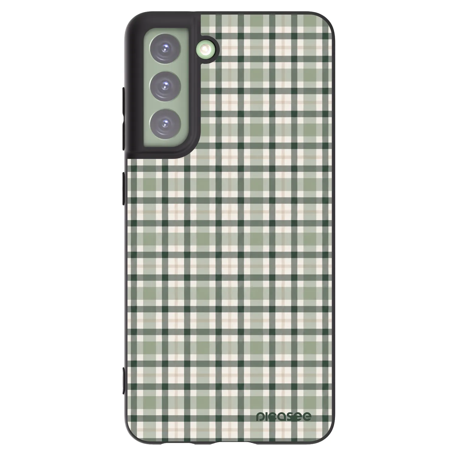 Picasee fekete szilikon tok az alábbi mobiltelefonokra Samsung Galaxy S21 FE 5G - Sage Tartan