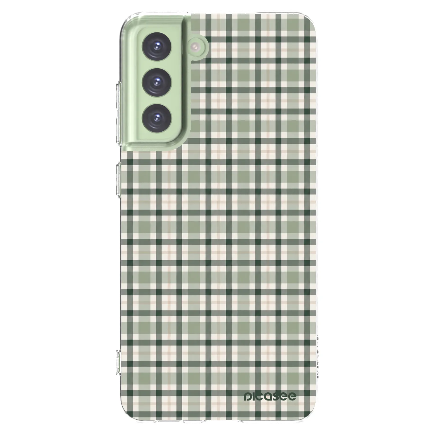 Picasee átlátszó szilikon tok az alábbi mobiltelefonokra Samsung Galaxy S21 FE 5G - Sage Tartan