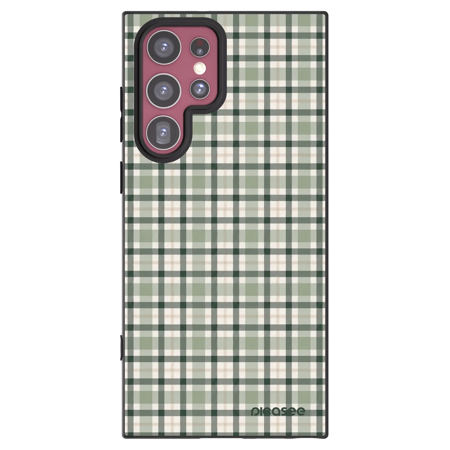 Picasee fekete szilikon tok az alábbi mobiltelefonokra Samsung Galaxy S22 Ultra 5G - Sage Tartan