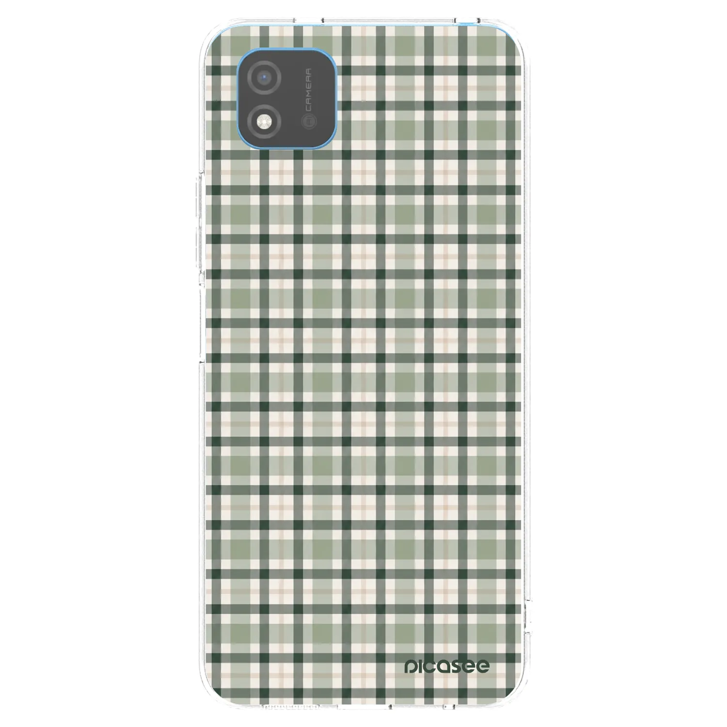Picasee átlátszó szilikon tok az alábbi mobiltelefonokra Realme C11 (2021) - Sage Tartan