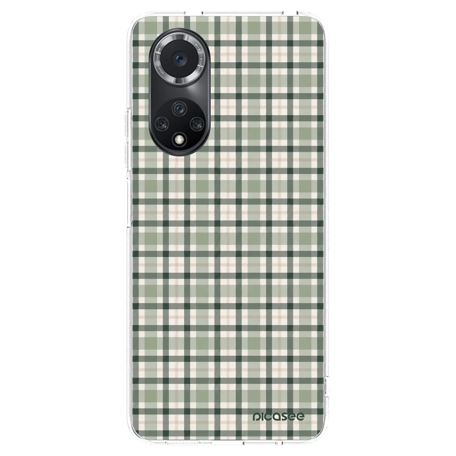 Picasee átlátszó szilikon tok az alábbi mobiltelefonokra Huawei Nova 9 SE - Sage Tartan