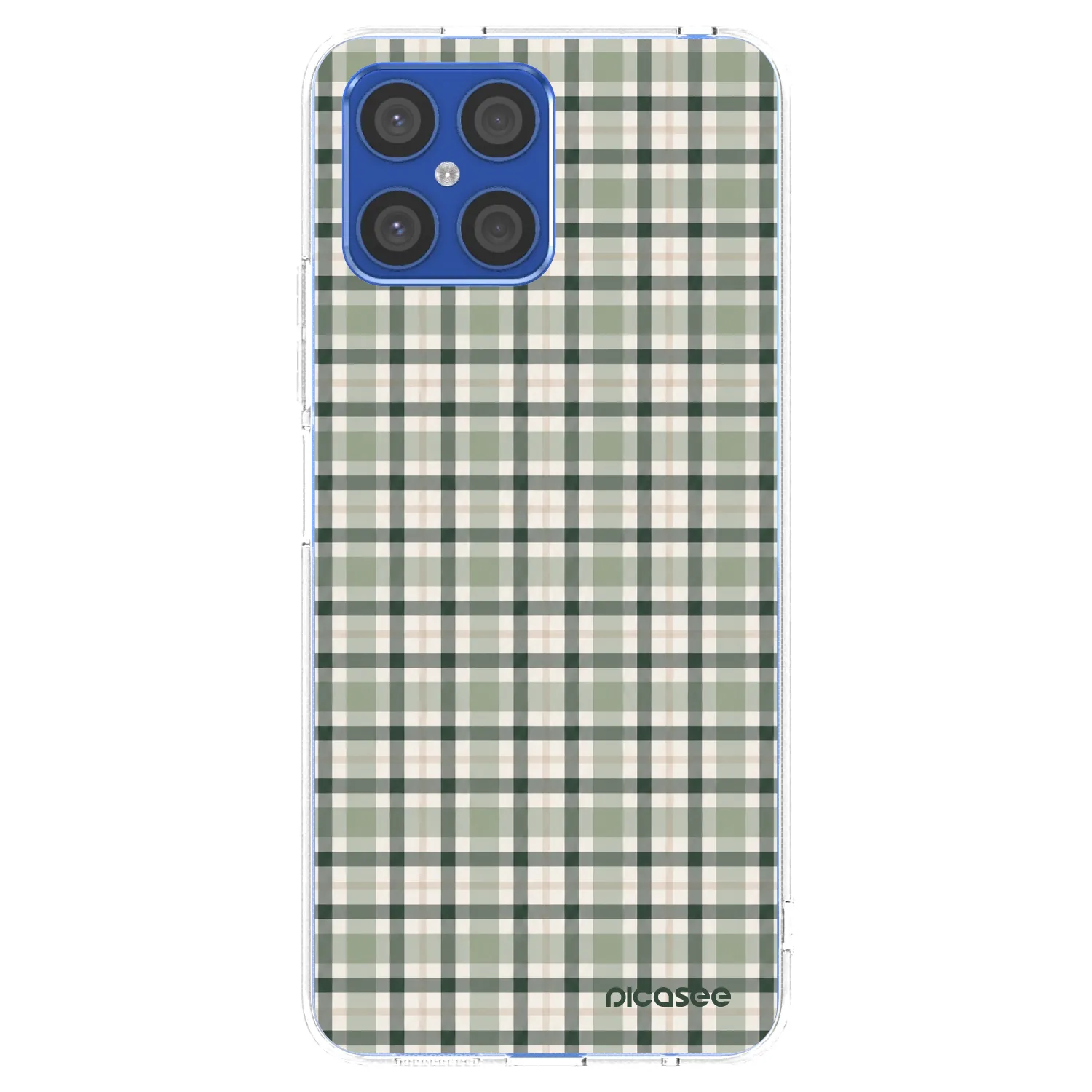 Picasee átlátszó szilikon tok az alábbi mobiltelefonokra Honor X8 4G - Sage Tartan
