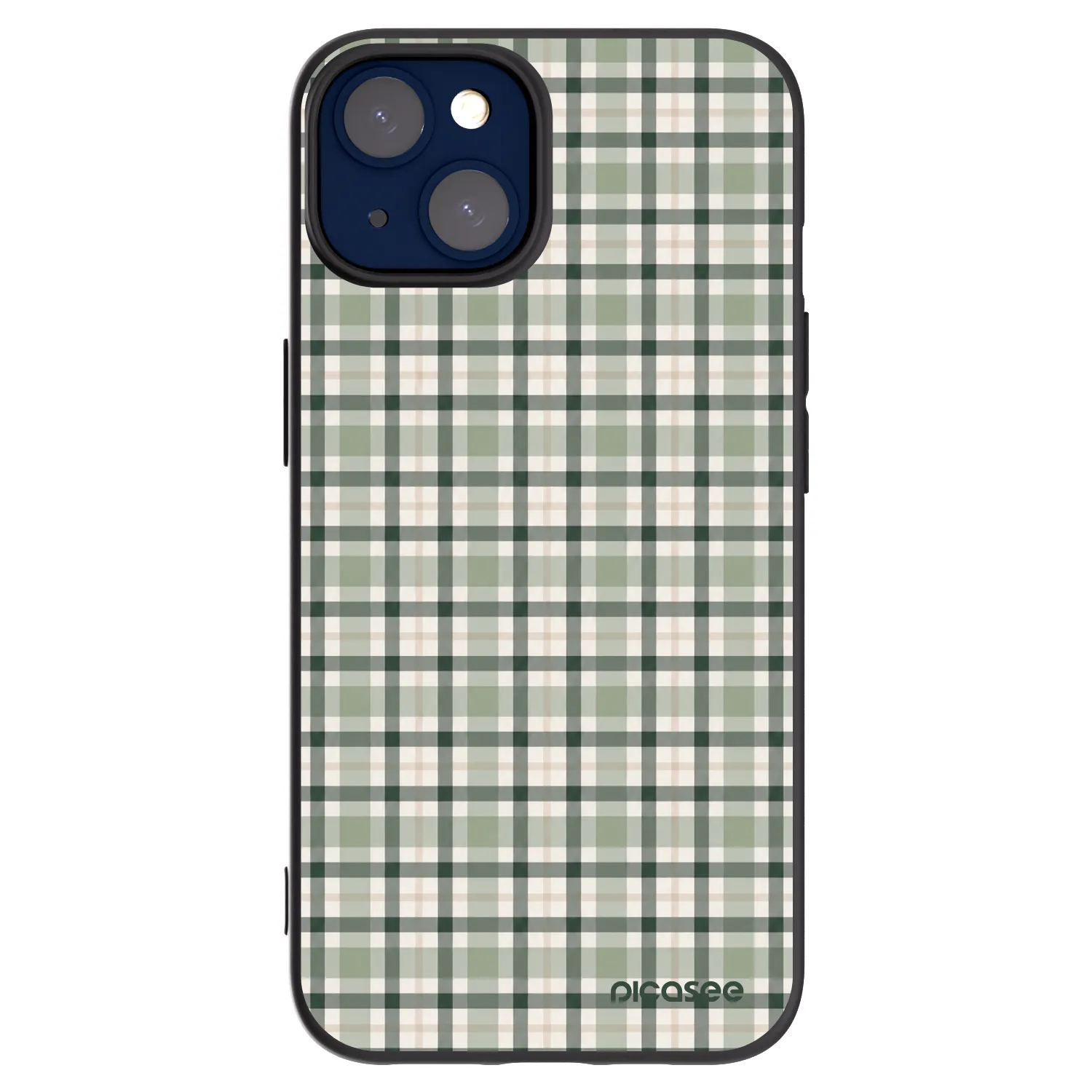 Picasee fekete szilikon tok az alábbi mobiltelefonokra Apple iPhone 14 - Sage Tartan
