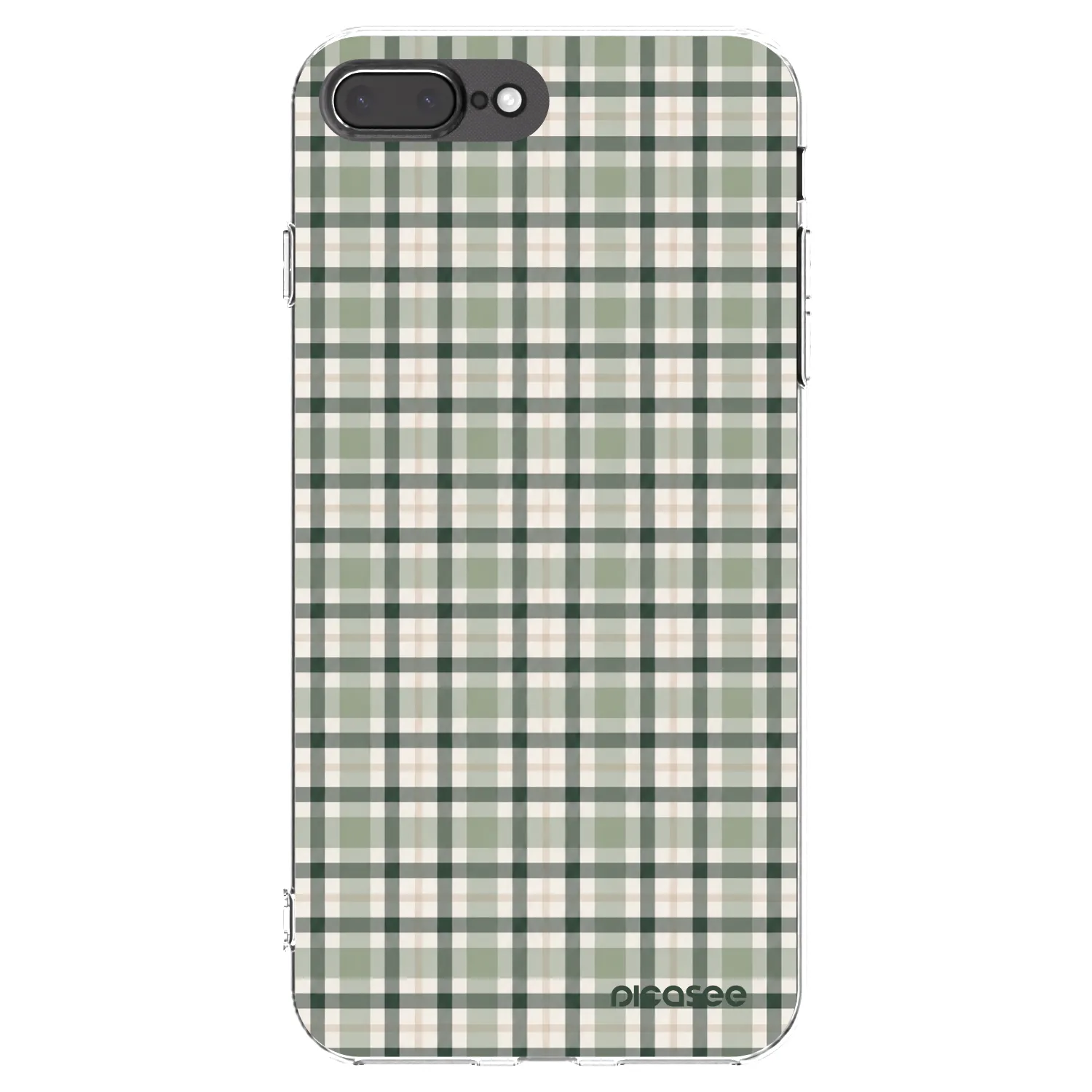Picasee átlátszó szilikon tok az alábbi mobiltelefonokra Apple iPhone 8 Plus - Sage Tartan