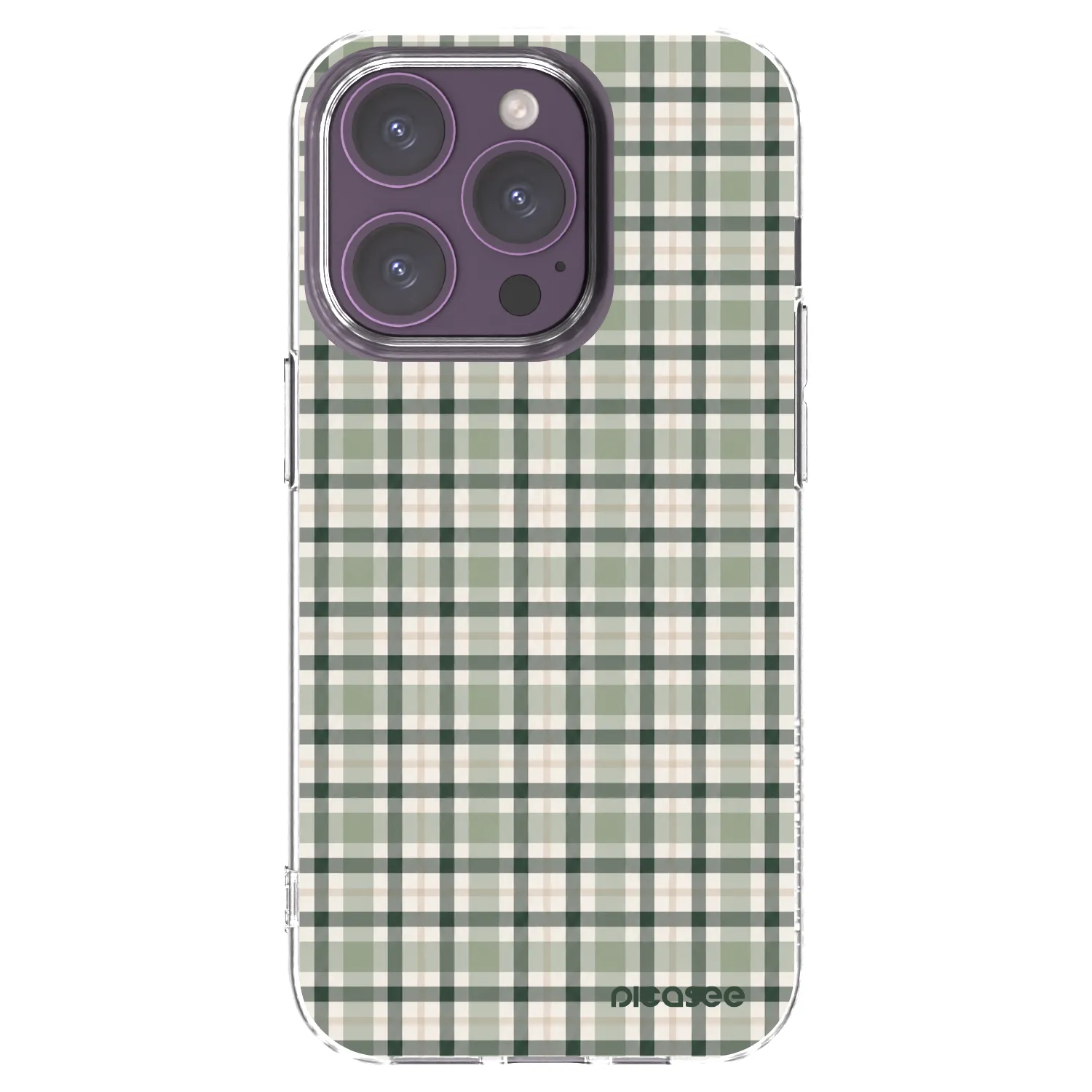 Picasee átlátszó szilikon tok az alábbi mobiltelefonokra Apple iPhone 14 Pro - Sage Tartan