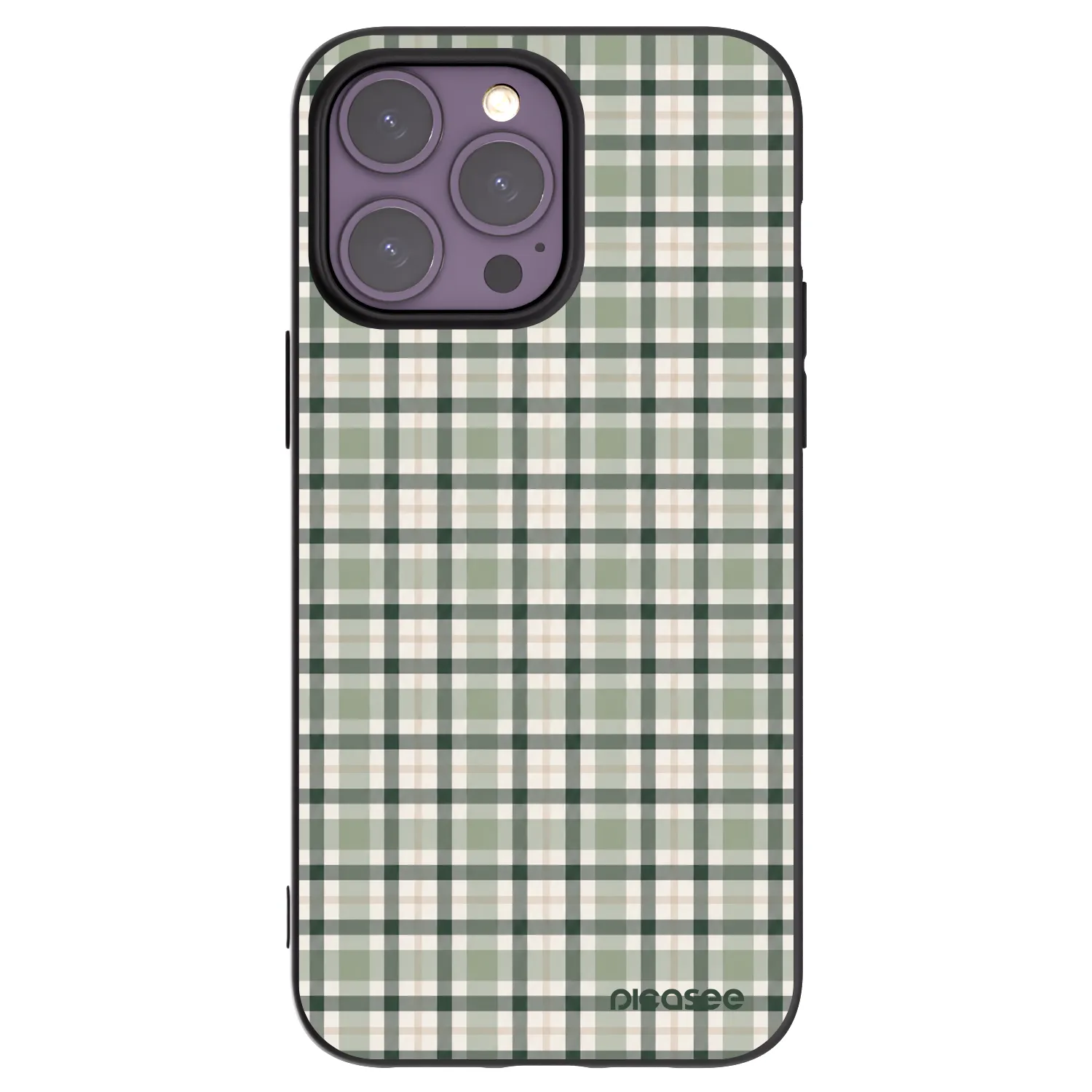 Picasee fekete szilikon tok az alábbi mobiltelefonokra Apple iPhone 14 Pro Max - Sage Tartan