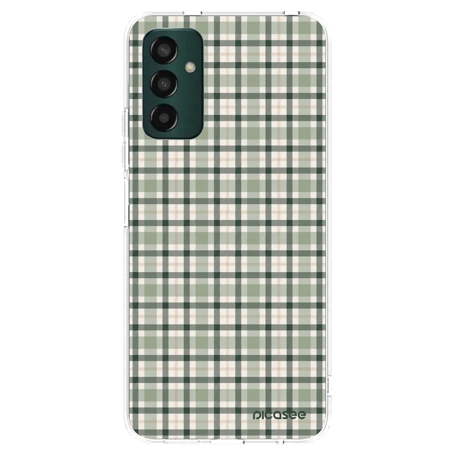 Picasee átlátszó szilikon tok az alábbi mobiltelefonokra Samsung Galaxy M13 M135F - Sage Tartan