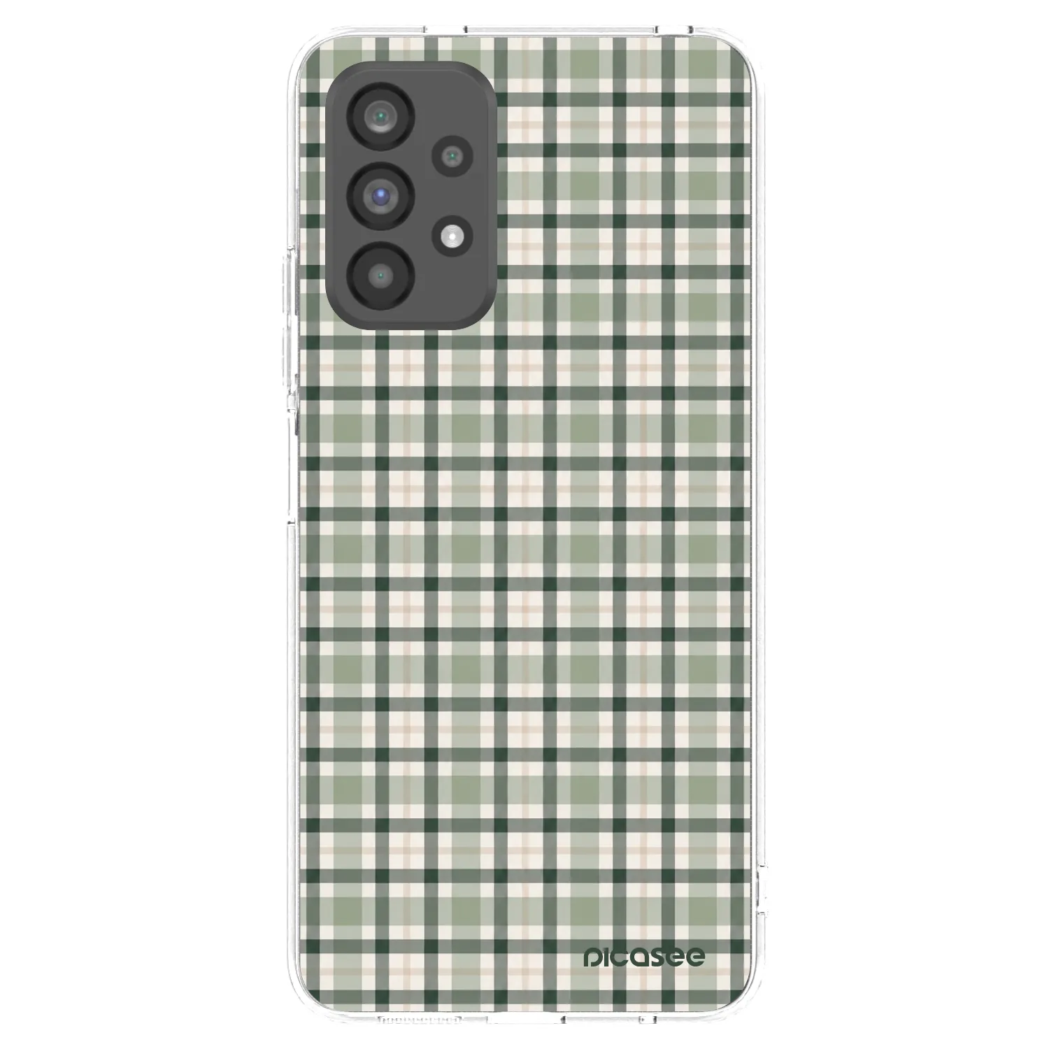 Picasee átlátszó szilikon tok az alábbi mobiltelefonokra Samsung Galaxy A73 5G - Sage Tartan