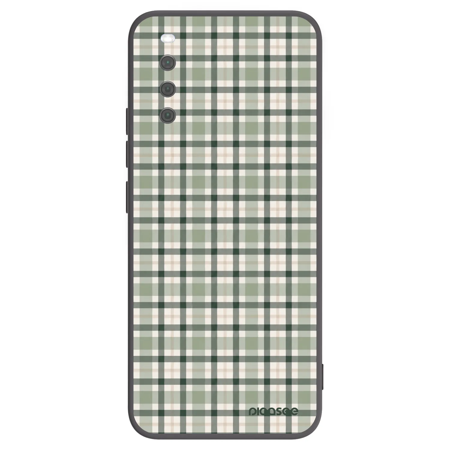Picasee fekete szilikon tok az alábbi mobiltelefonokra Sony Xperia 10 III - Sage Tartan