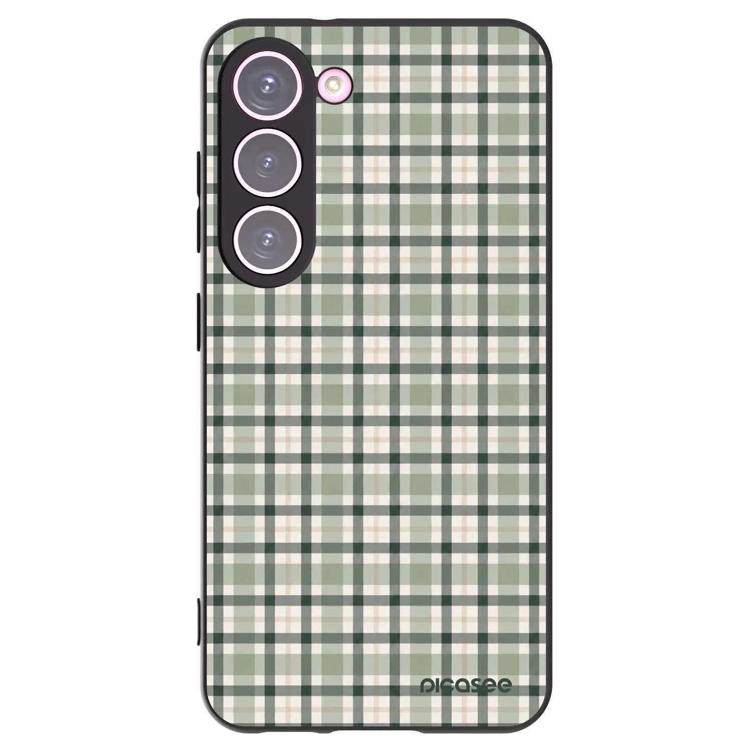 Picasee fekete szilikon tok az alábbi mobiltelefonokra Samsung Galaxy S23 5G - Sage Tartan