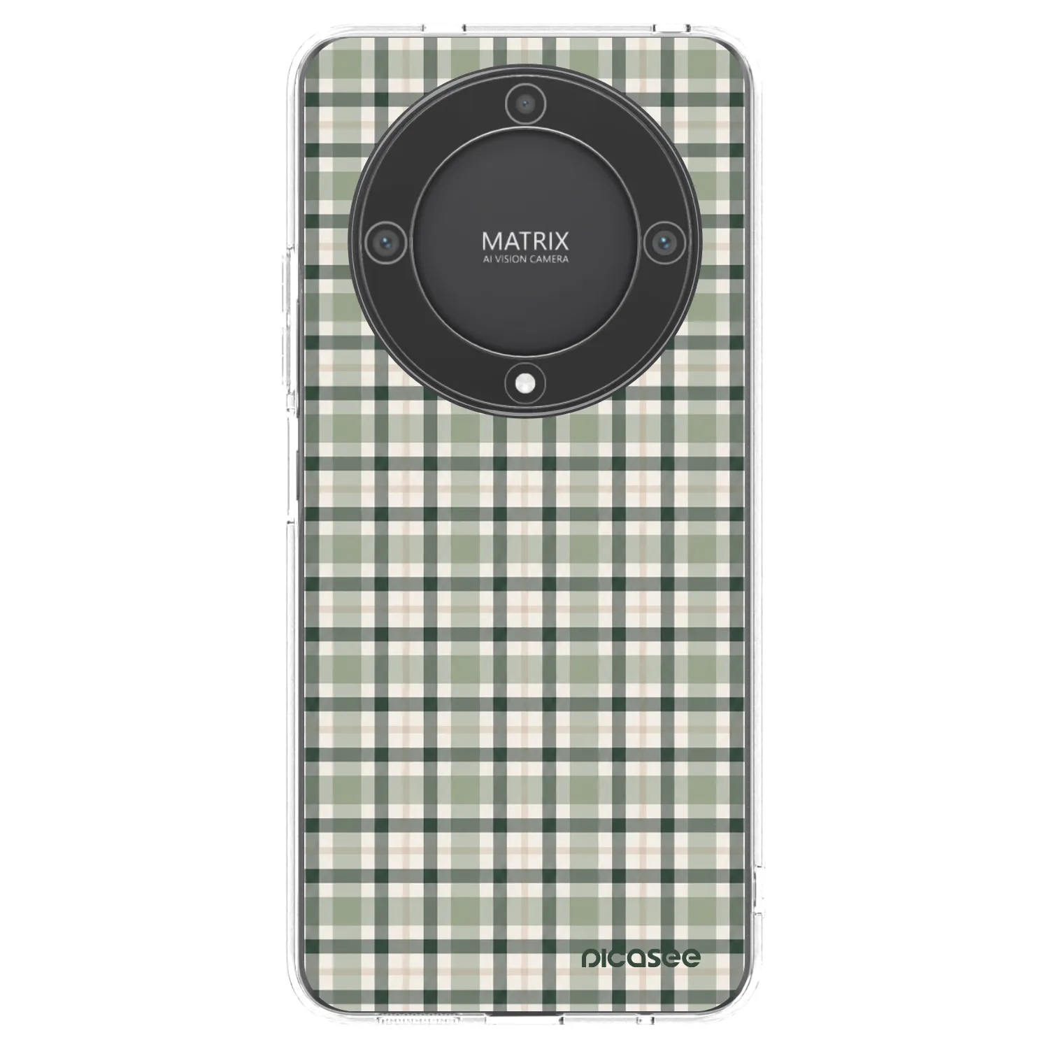 Picasee átlátszó szilikon tok az alábbi mobiltelefonokra Honor Magic5 Lite 5G - Sage Tartan