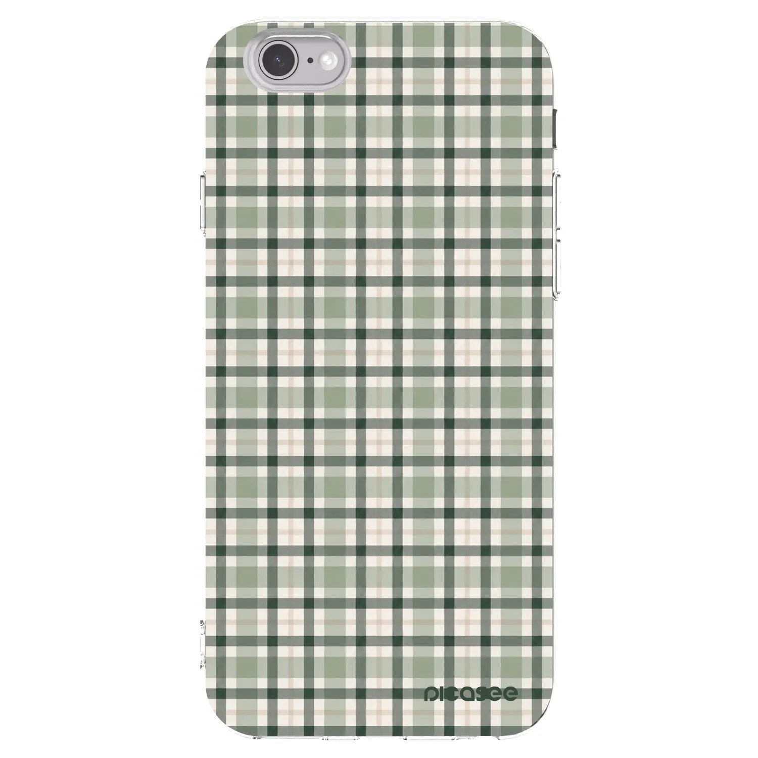 Picasee átlátszó szilikon tok az alábbi mobiltelefonokra Apple iPhone 6/6S - Sage Tartan