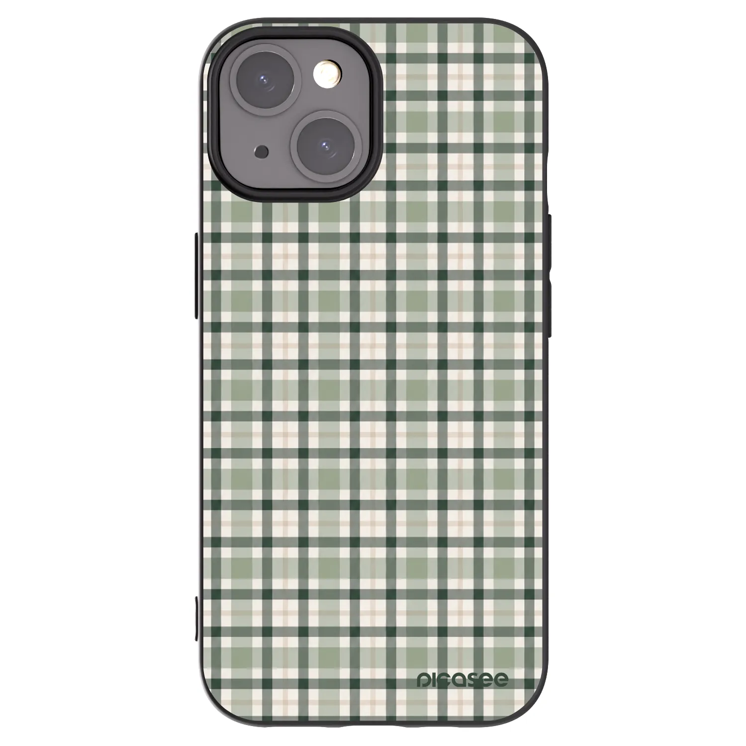 Picasee fekete szilikon tok az alábbi mobiltelefonokra Apple iPhone 15 - Sage Tartan