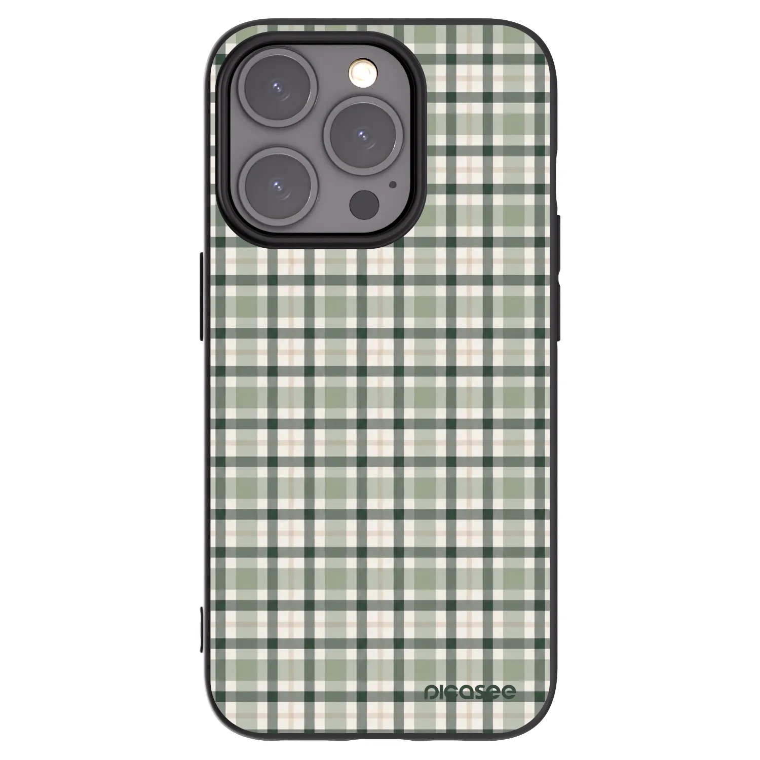 Picasee fekete szilikon tok az alábbi mobiltelefonokra Apple iPhone 15 Pro - Sage Tartan