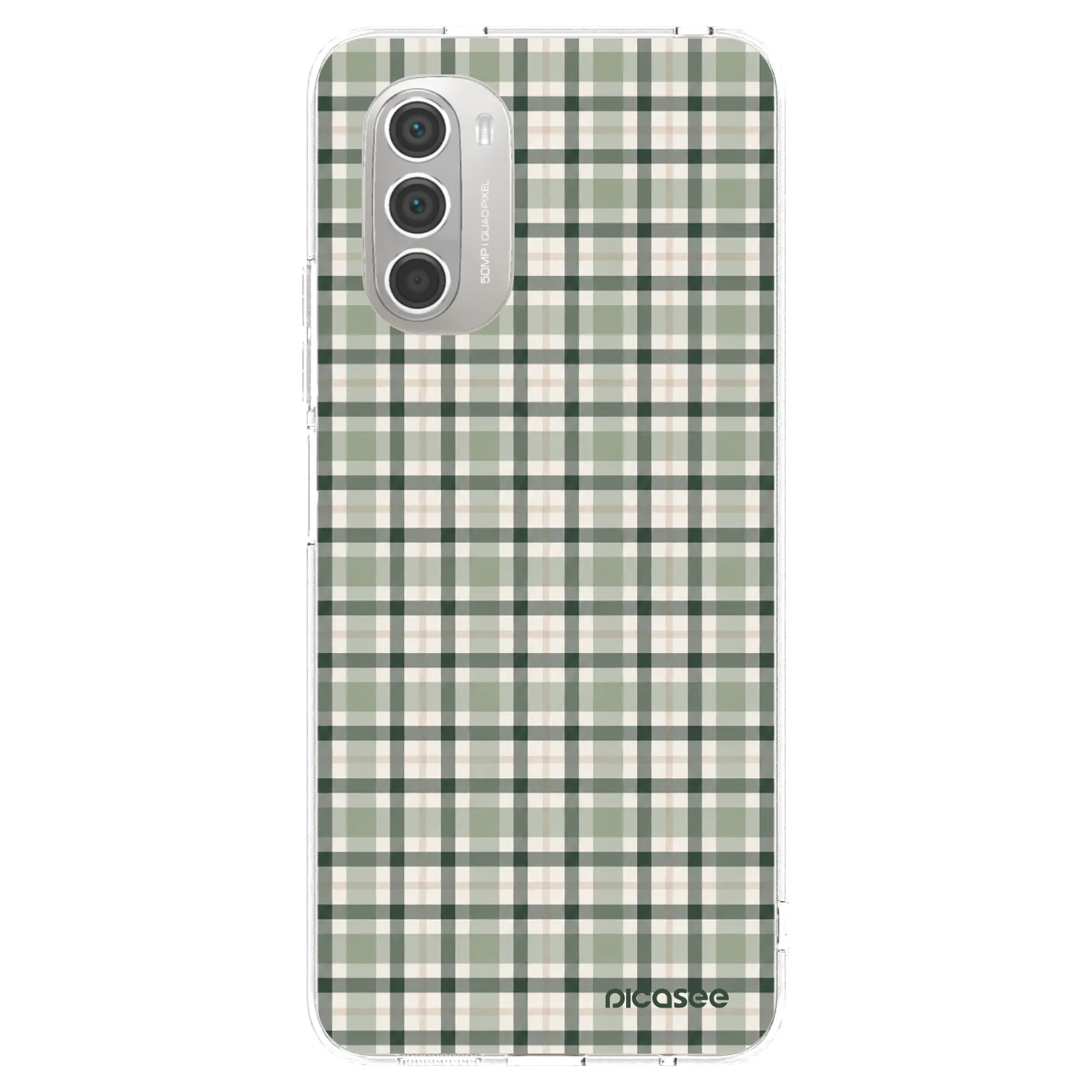 Picasee átlátszó szilikon tok az alábbi mobiltelefonokra Motorola Moto G51 - Sage Tartan