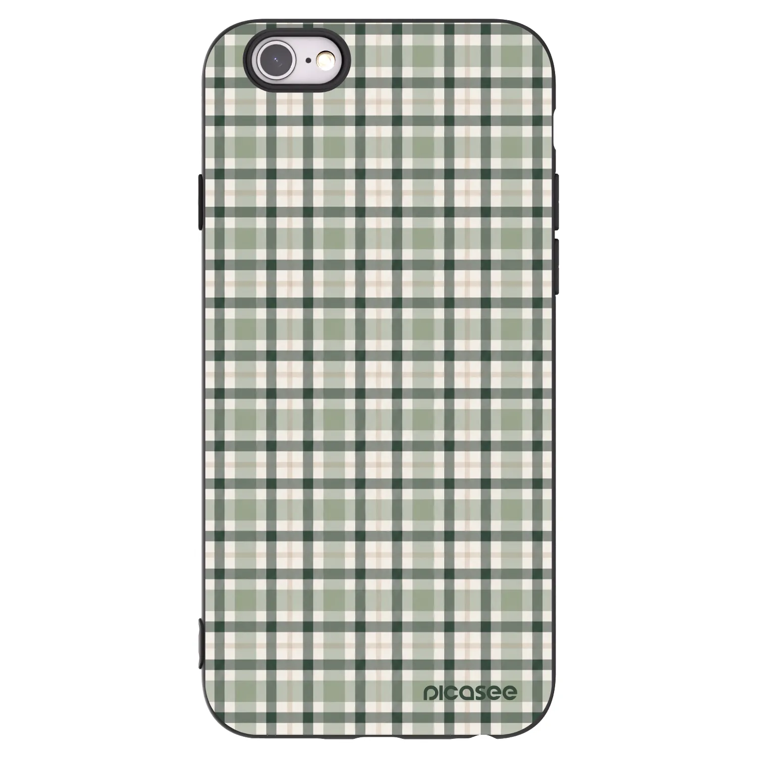 Picasee fekete szilikon tok az alábbi mobiltelefonokra Apple iPhone 6/6S - Sage Tartan