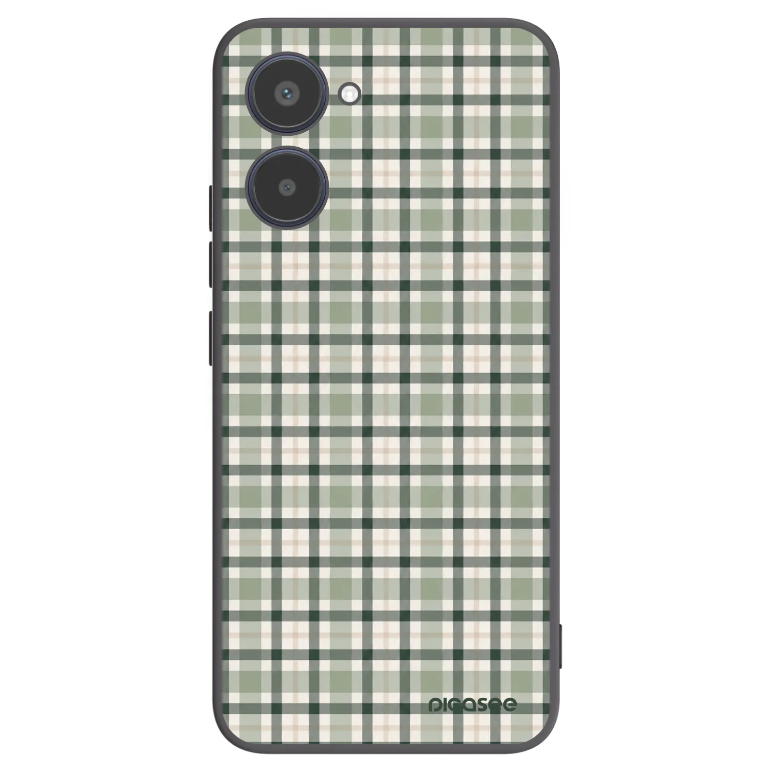 Picasee fekete szilikon tok az alábbi mobiltelefonokra Realme 10 4G - Sage Tartan