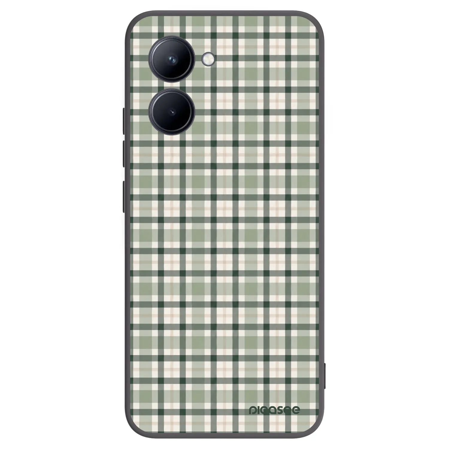 Picasee fekete szilikon tok az alábbi mobiltelefonokra Realme C33 (2023) - Sage Tartan