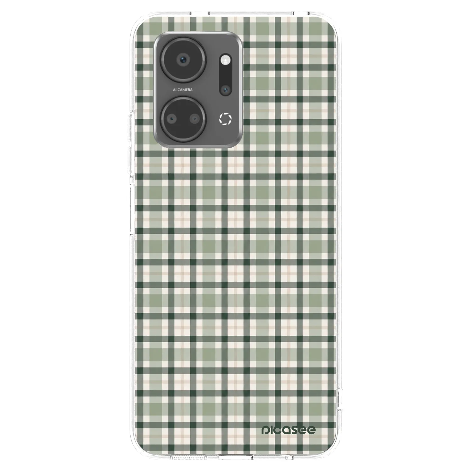 Picasee átlátszó szilikon tok az alábbi mobiltelefonokra Honor X7a - Sage Tartan