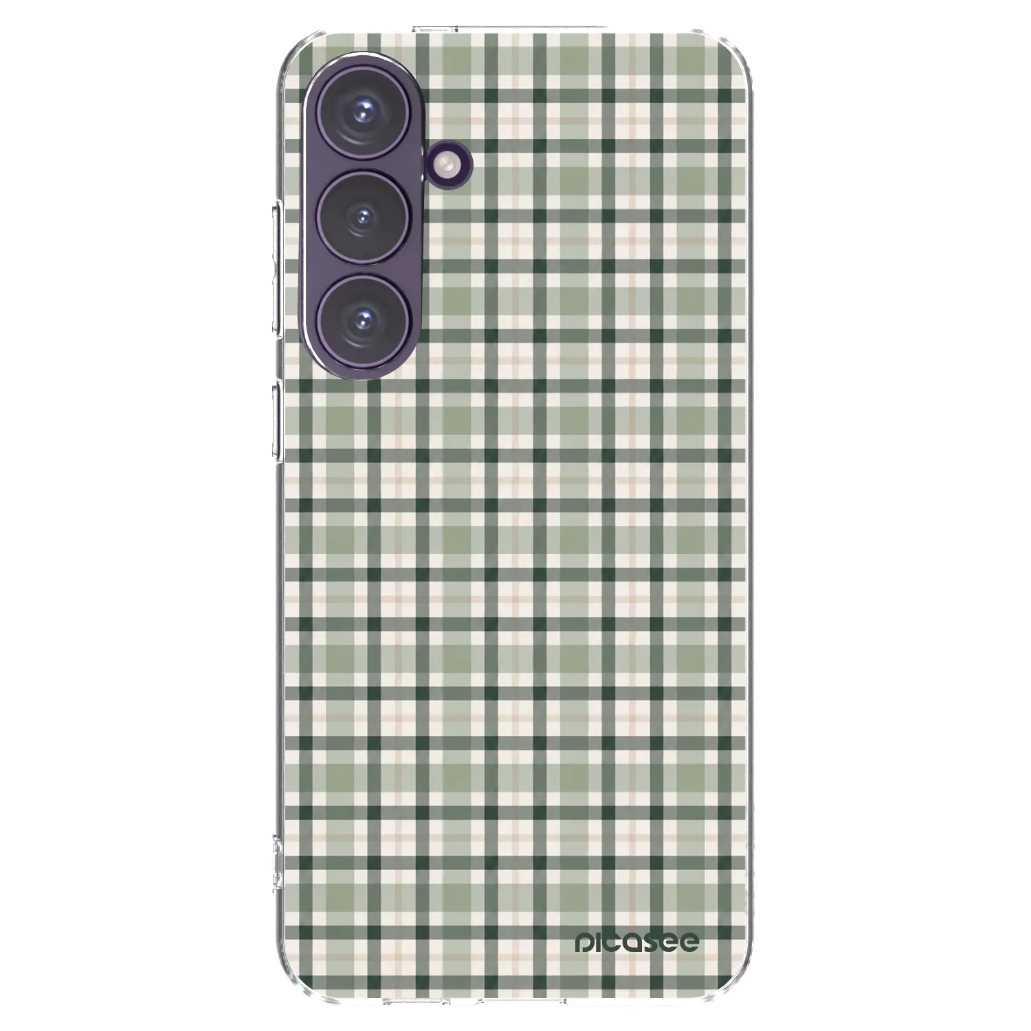 Picasee átlátszó szilikon tok az alábbi mobiltelefonokra Samsung Galaxy S24+ S926B 5G - Sage Tartan