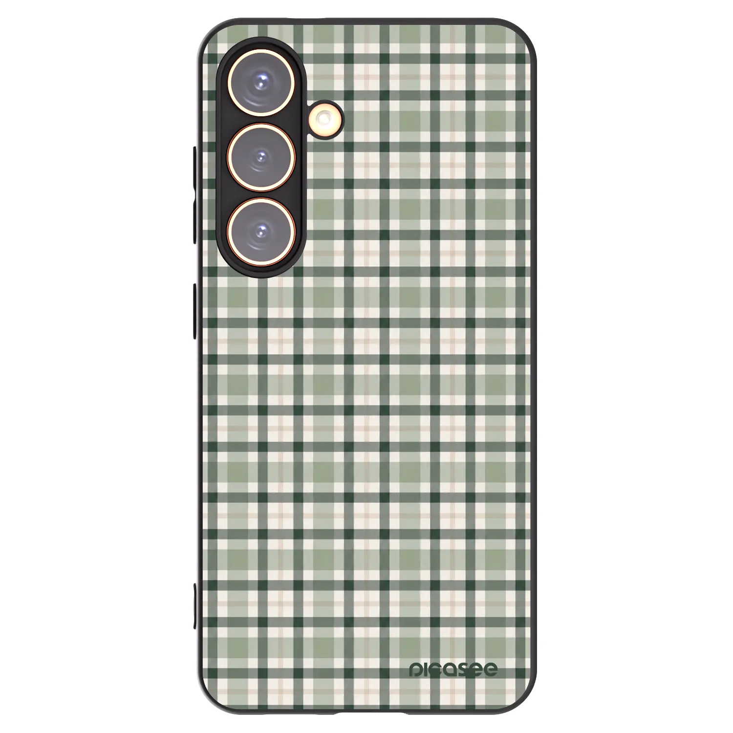 Picasee fekete szilikon tok az alábbi mobiltelefonokra Samsung Galaxy S24 S921B 5G - Sage Tartan
