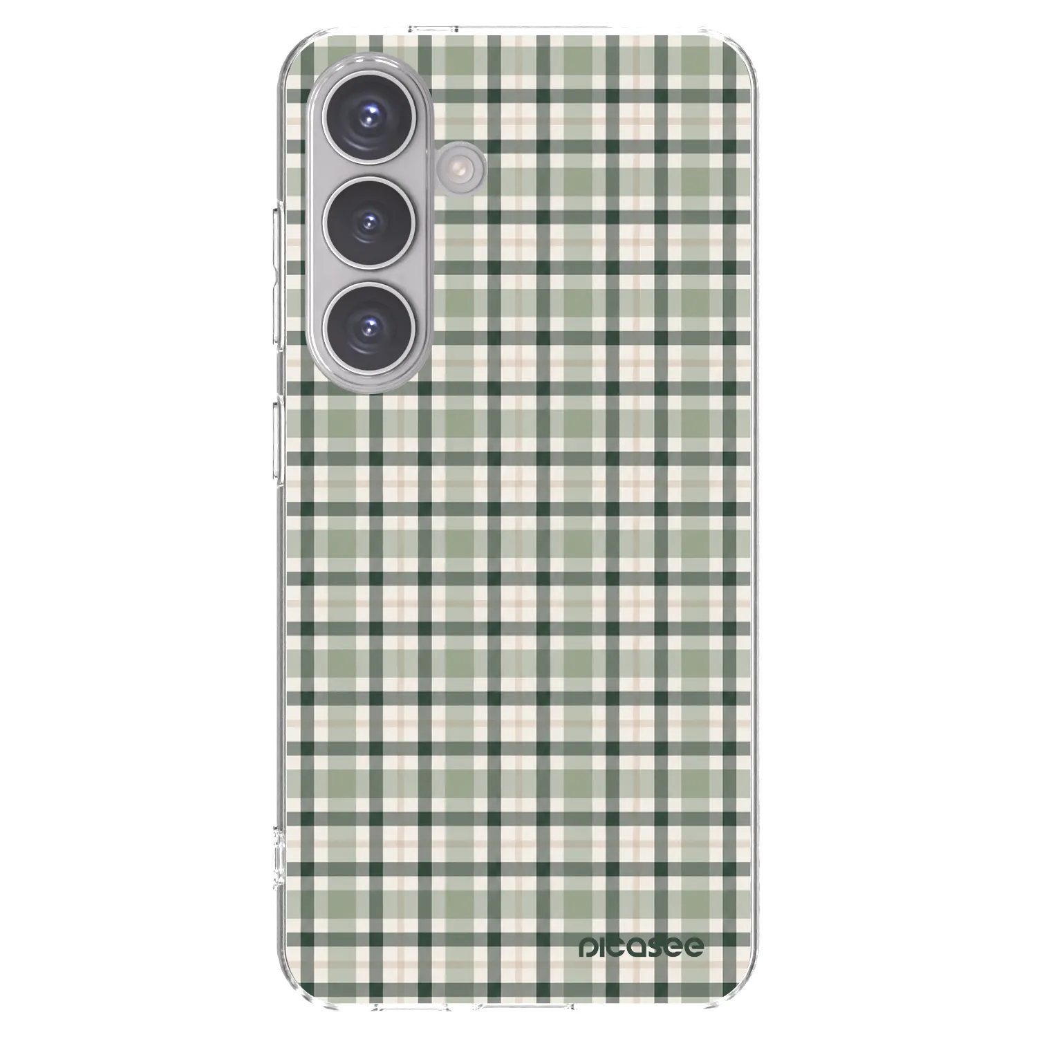 Picasee átlátszó szilikon tok az alábbi mobiltelefonokra Samsung Galaxy S24 S921B 5G - Sage Tartan