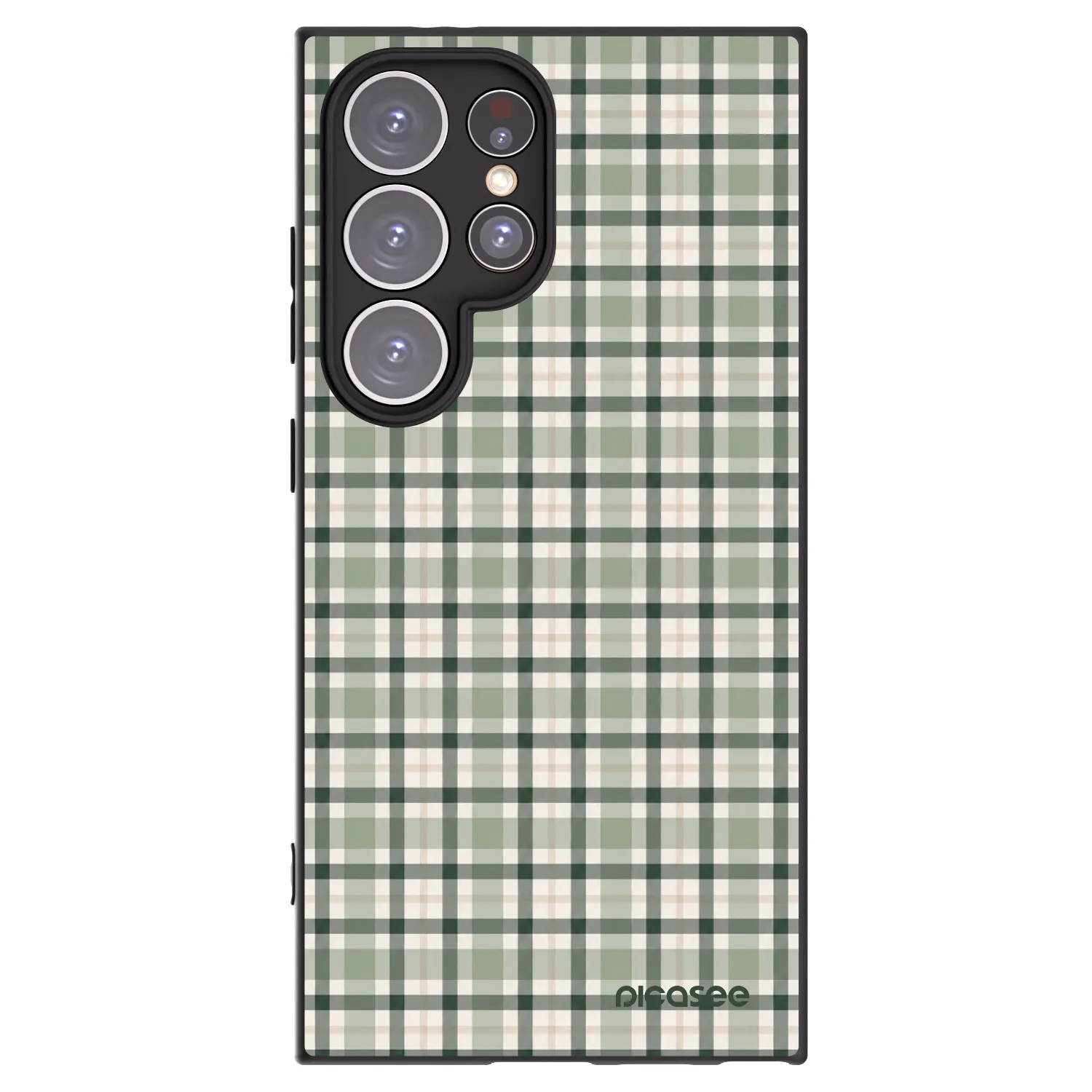 Picasee fekete szilikon tok az alábbi mobiltelefonokra Samsung Galaxy S24 Ultra S928B 5G - Sage Tartan