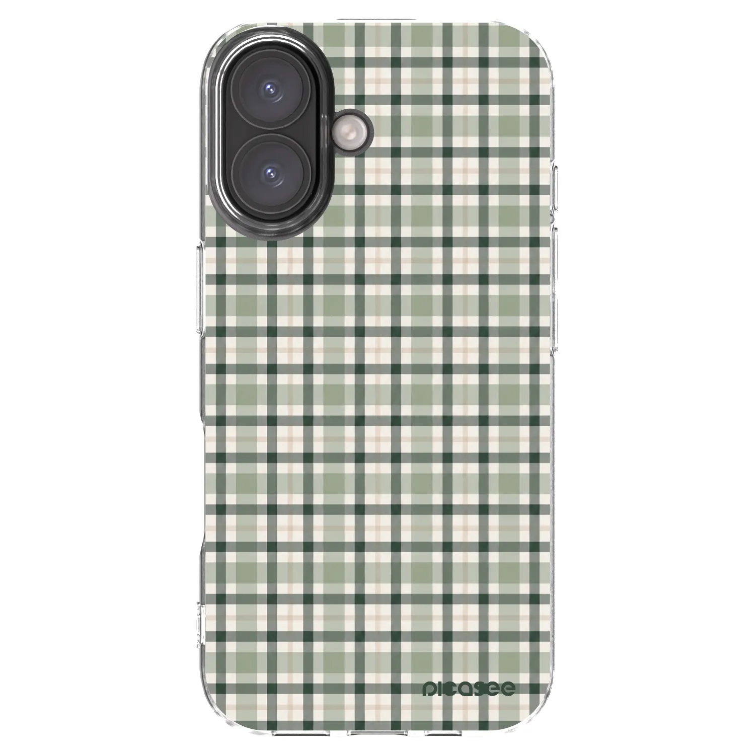Picasee átlátszó szilikon tok az alábbi mobiltelefonokra Apple iPhone 16 - Sage Tartan