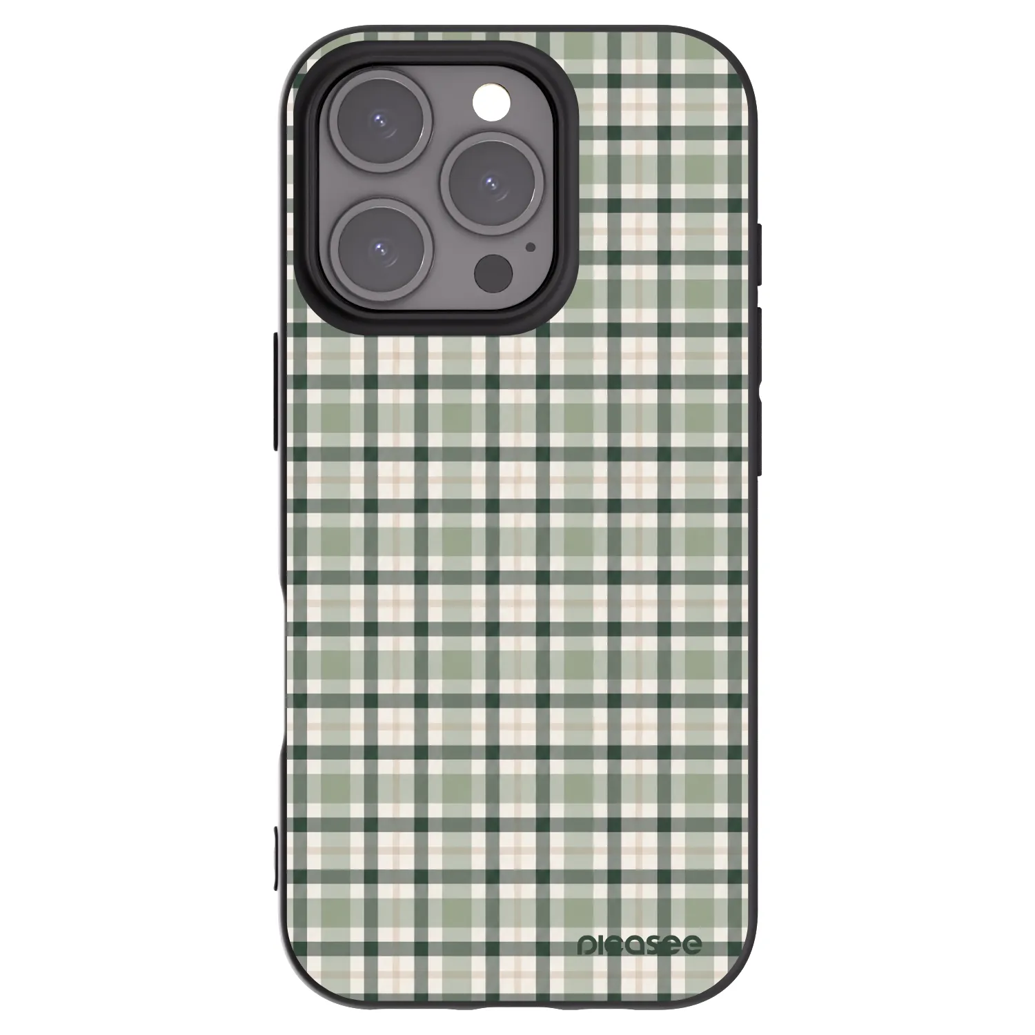 Picasee fekete szilikon tok az alábbi mobiltelefonokra Apple iPhone 16 Pro - Sage Tartan
