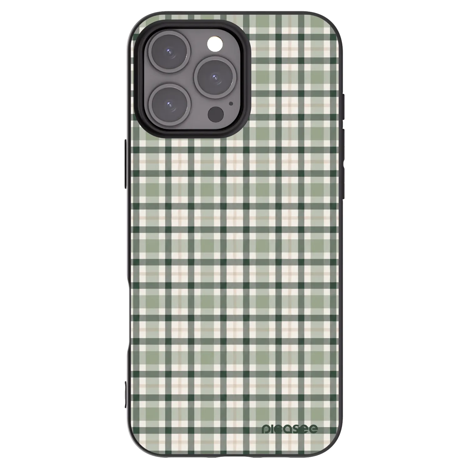 Picasee fekete szilikon tok az alábbi mobiltelefonokra Apple iPhone 16 Pro Max - Sage Tartan