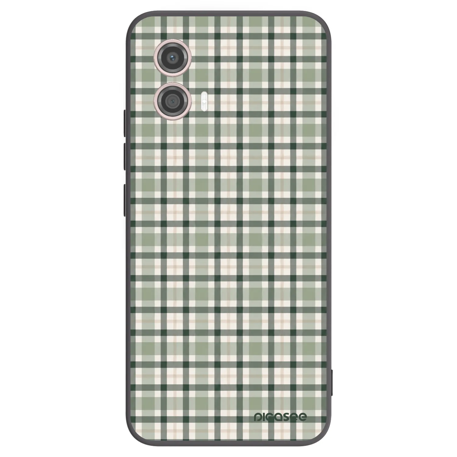 Picasee fekete szilikon tok az alábbi mobiltelefonokra Motorola Moto G53 5G - Sage Tartan