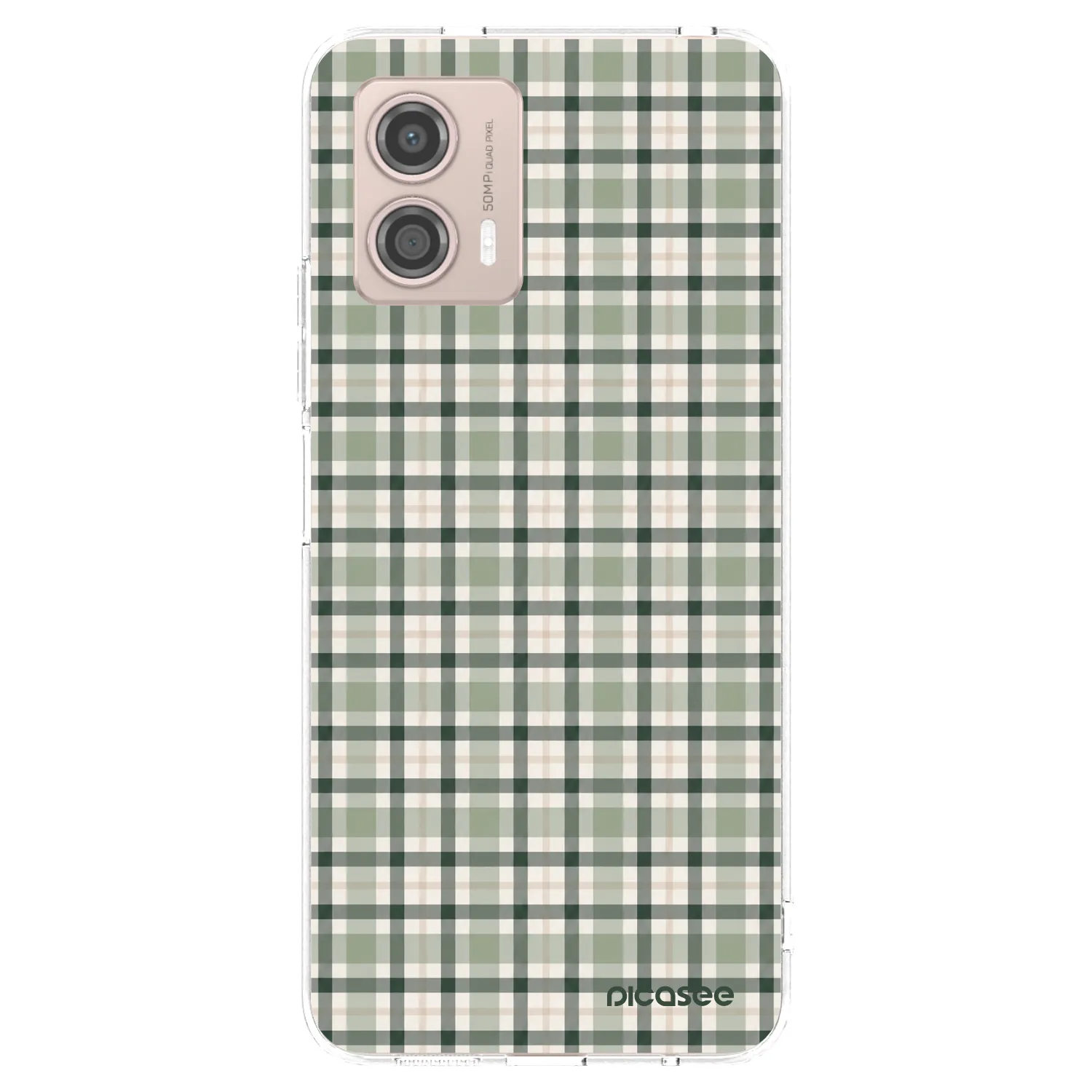 Picasee átlátszó szilikon tok az alábbi mobiltelefonokra Motorola Moto G53 5G - Sage Tartan