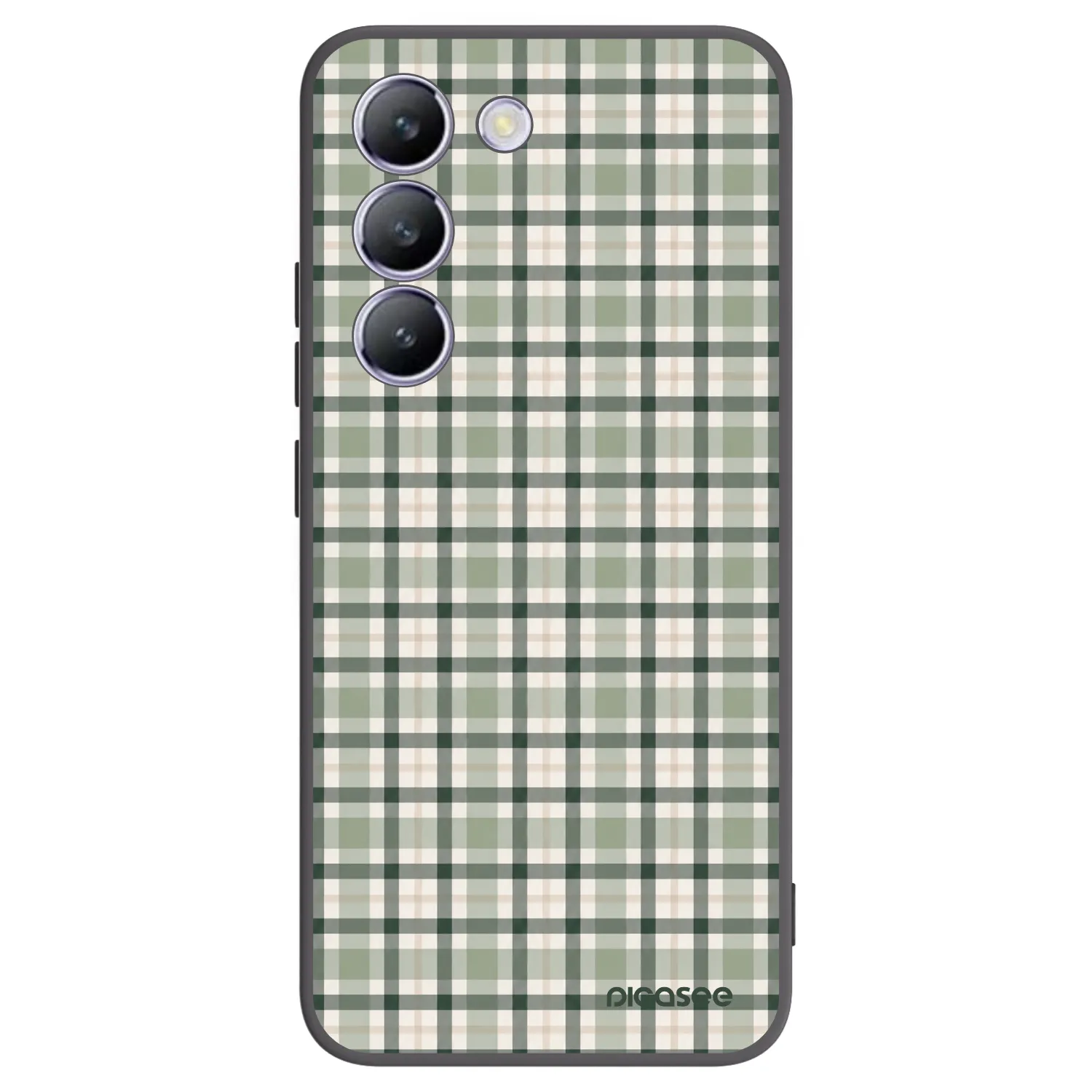 Picasee fekete szilikon tok az alábbi mobiltelefonokra Vivo V40 SE 5G - Sage Tartan