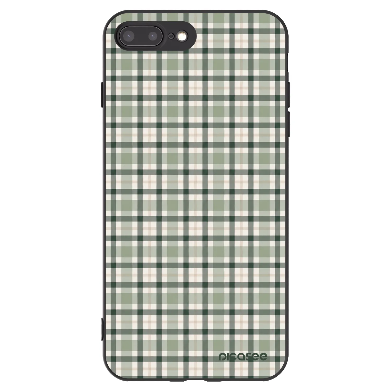 Picasee fekete szilikon tok az alábbi mobiltelefonokra Apple iPhone 7 Plus - Sage Tartan