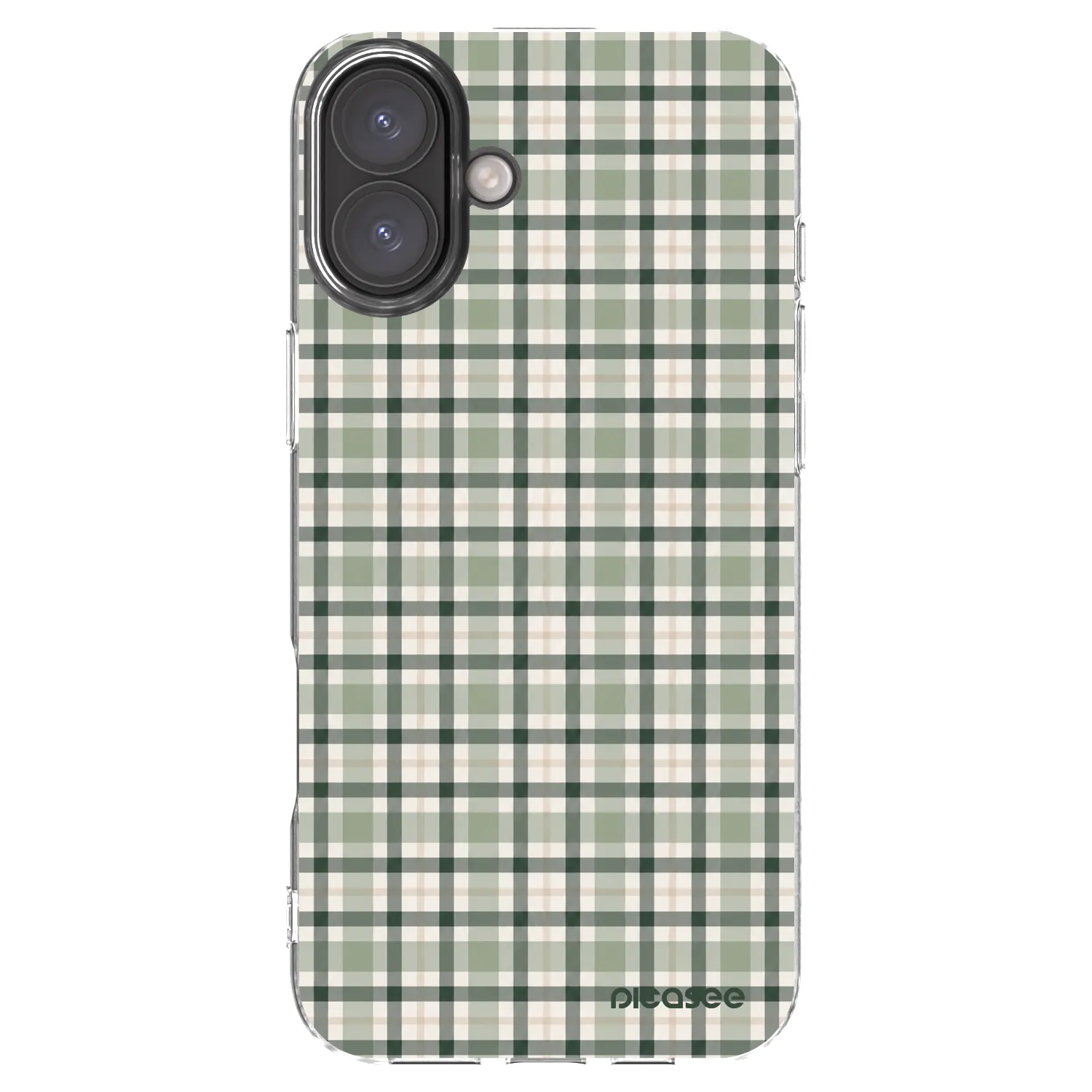Picasee átlátszó szilikon tok az alábbi mobiltelefonokra Apple iPhone 16 Plus - Sage Tartan