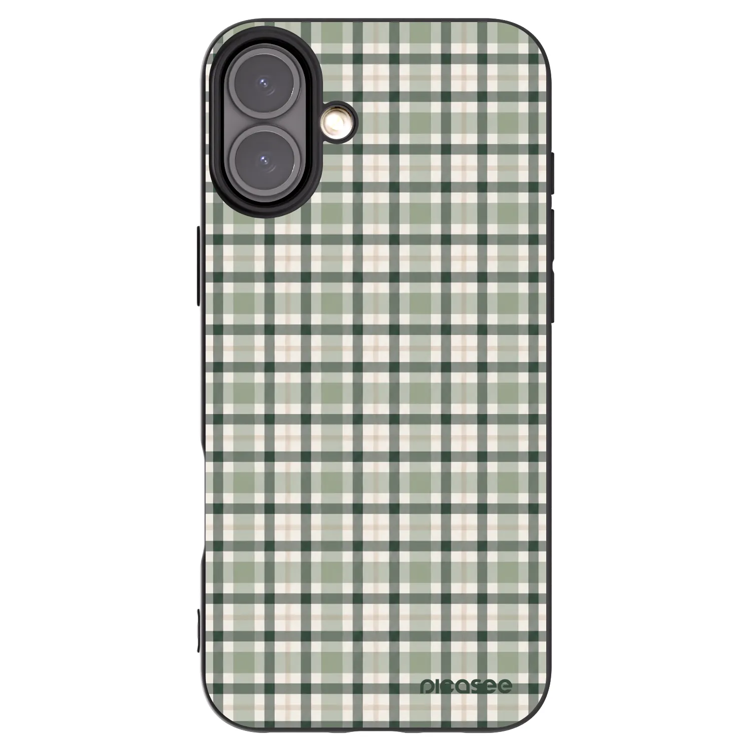 Picasee fekete szilikon tok az alábbi mobiltelefonokra Apple iPhone 16 Plus - Sage Tartan